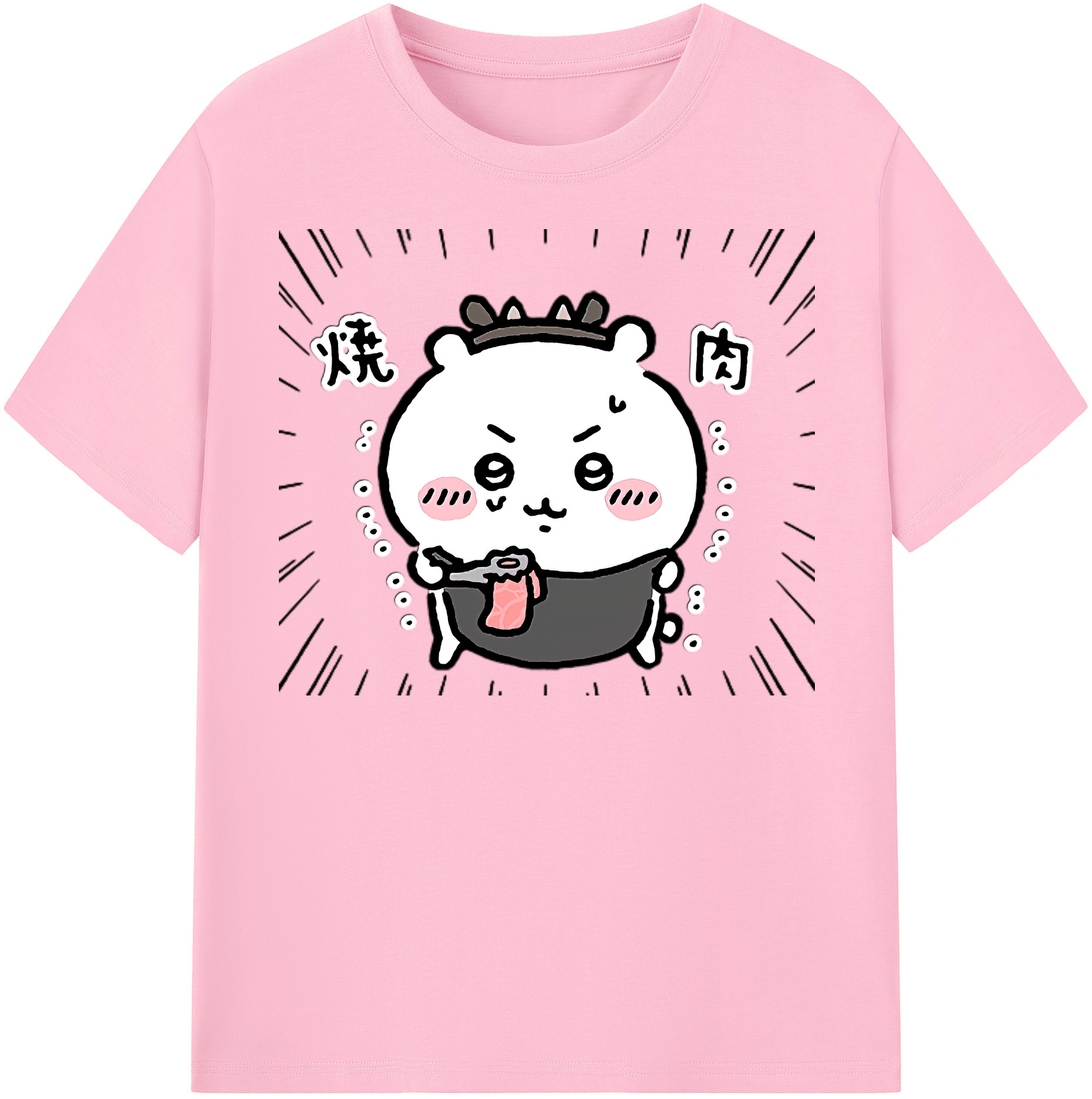 （画像用） ちいかわ ちいかわ Chii-kawa chiikawa 綿100％半袖Tシャツ（フロントプリント）
