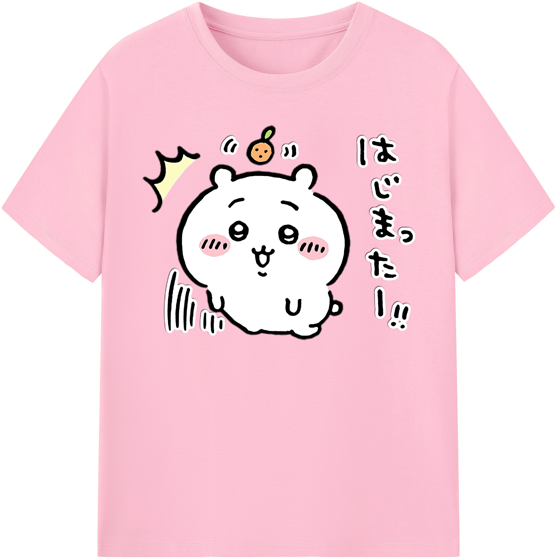 （画像用） ちいかわ ちいかわ Chii-kawa chiikawa 綿100％半袖Tシャツ（フロントプリント）