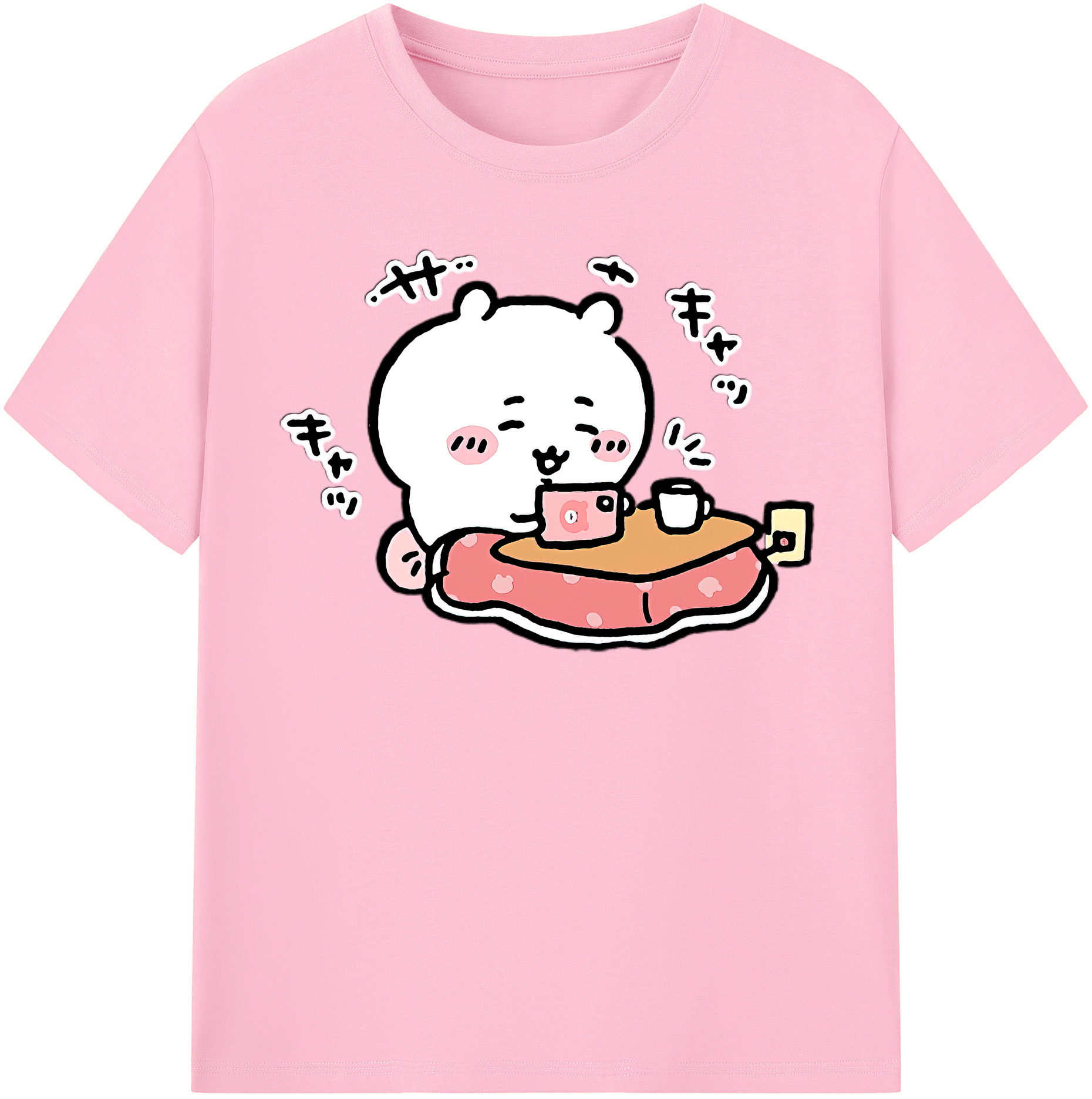 （画像用） ちいかわ ちいかわ Chii-kawa chiikawa 綿100％半袖Tシャツ（フロントプリント）