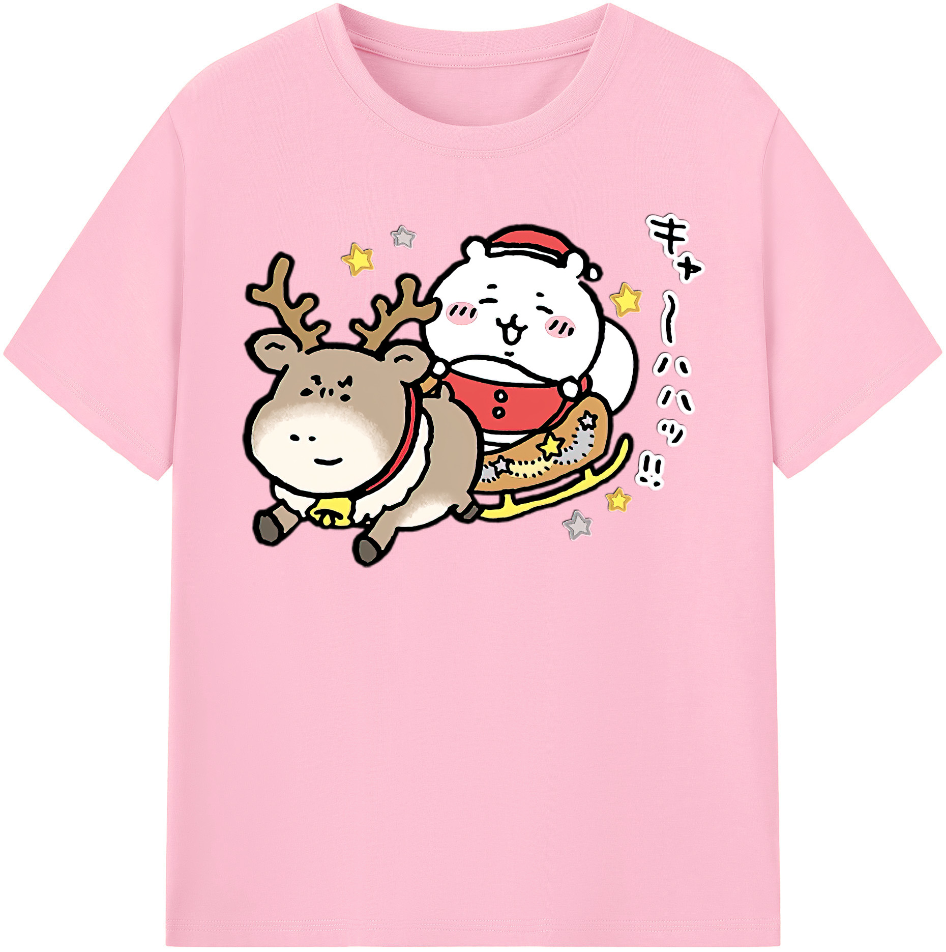 （画像用） ちいかわ ちいかわ Chii-kawa chiikawa 綿100％半袖Tシャツ（フロントプリント）