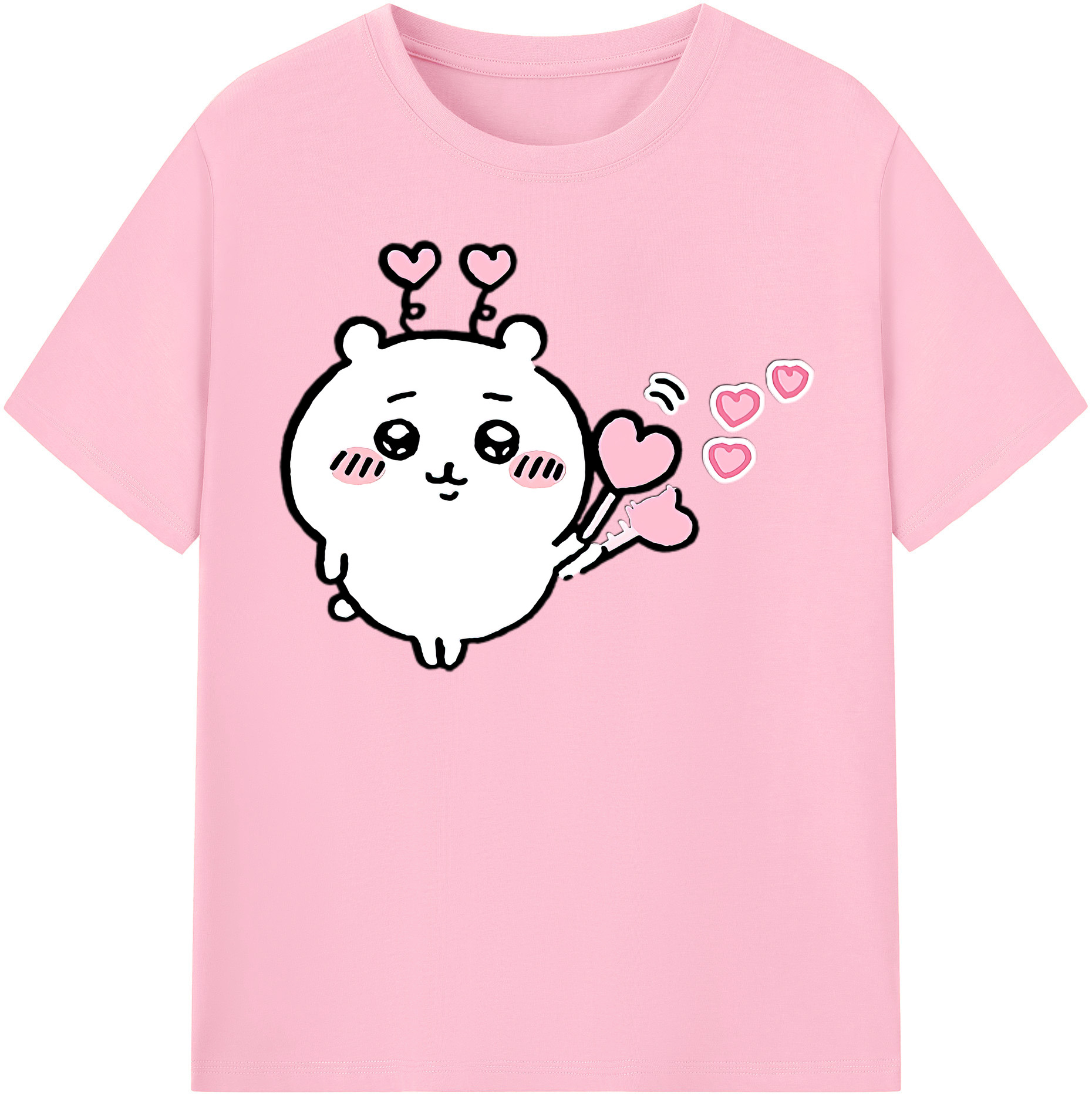 （画像用） ちいかわ ちいかわ Chii-kawa chiikawa 綿100％半袖Tシャツ（フロントプリント）