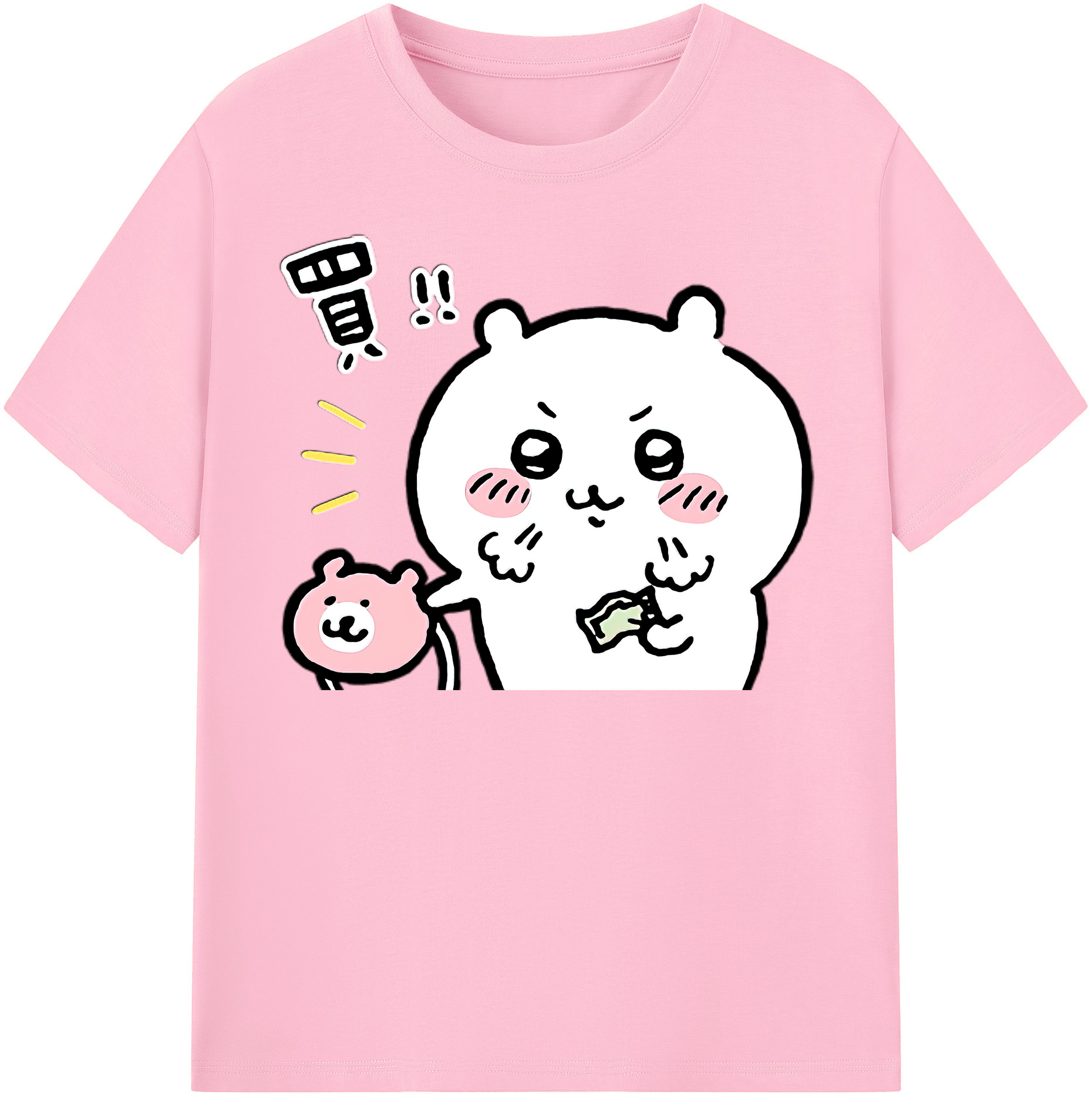 （画像用） ちいかわ ちいかわ Chii-kawa chiikawa 綿100％半袖Tシャツ（フロントプリント）