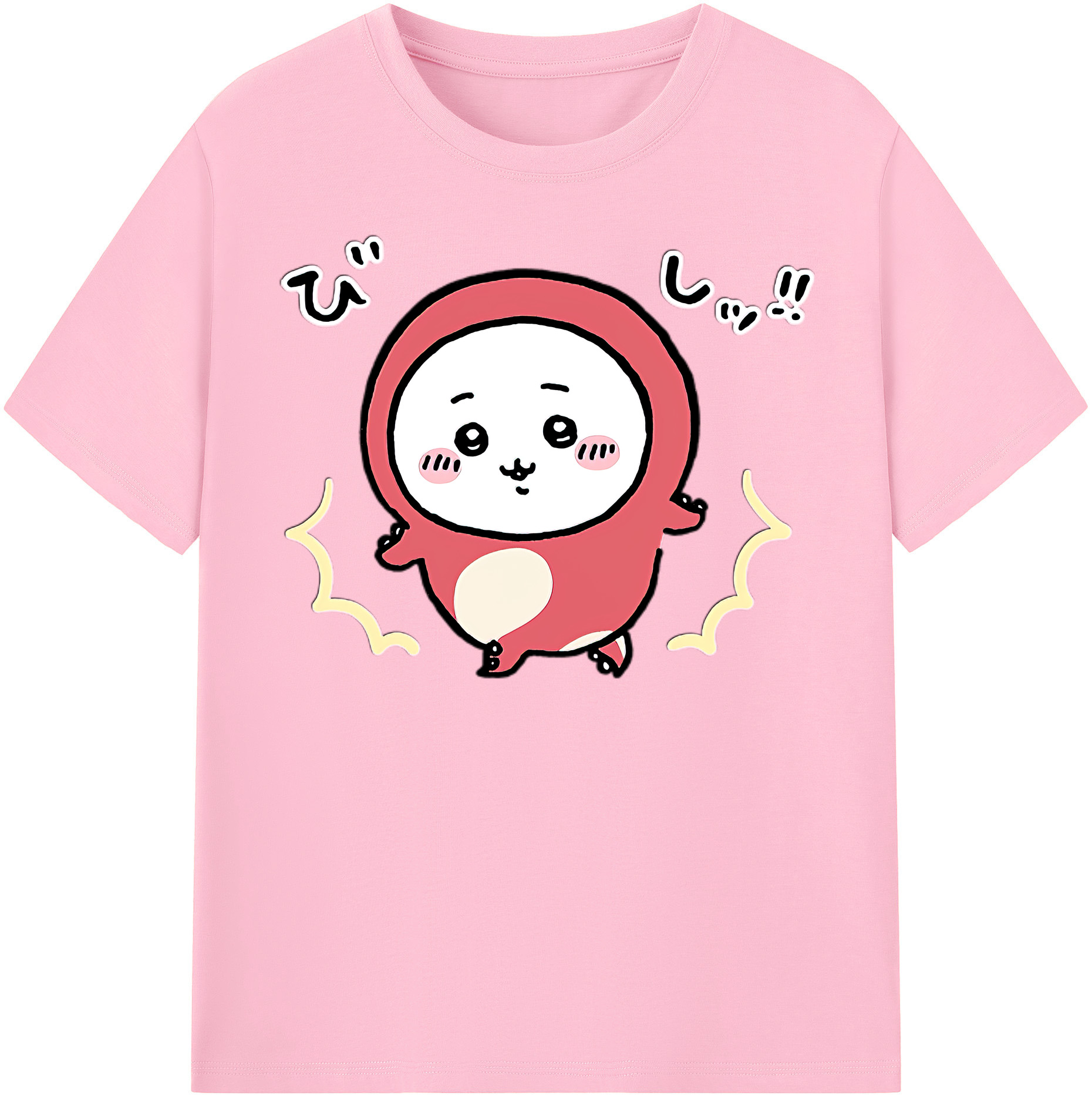 （画像用） ちいかわ ちいかわ Chii-kawa chiikawa 綿100％半袖Tシャツ（フロントプリント）