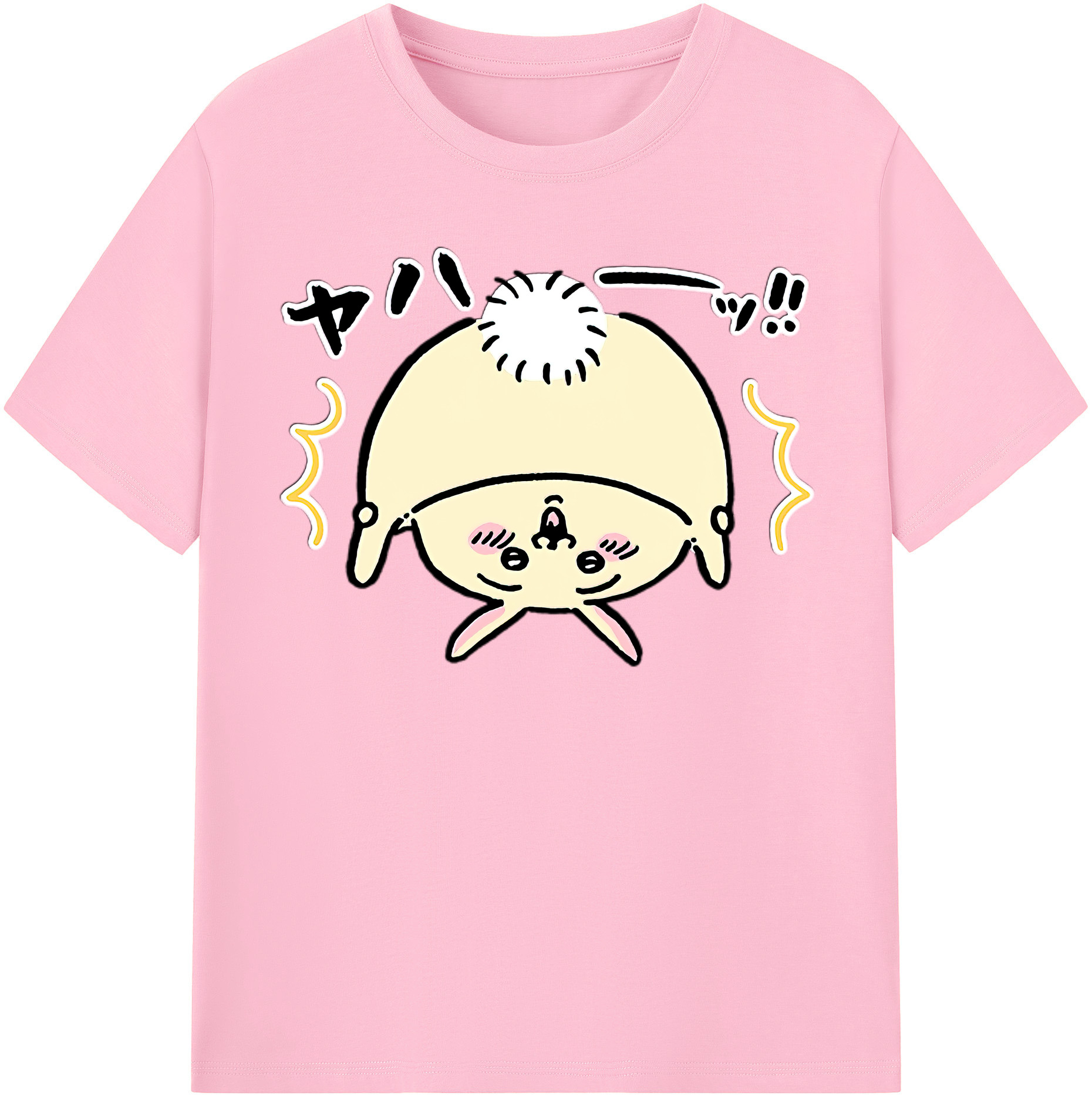 （画像用） ちいかわ うさぎ Chii-kawa usagi 綿100％半袖Tシャツ（フロントプリント）