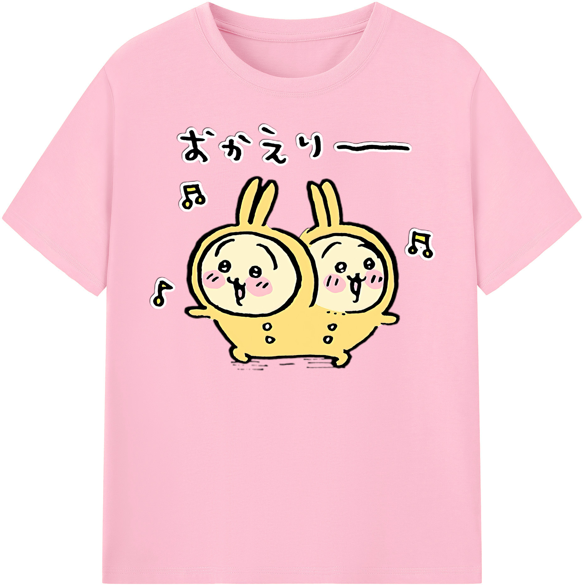 （画像用） ちいかわ うさぎ Chii-kawa usagi 綿100％半袖Tシャツ（フロントプリント）