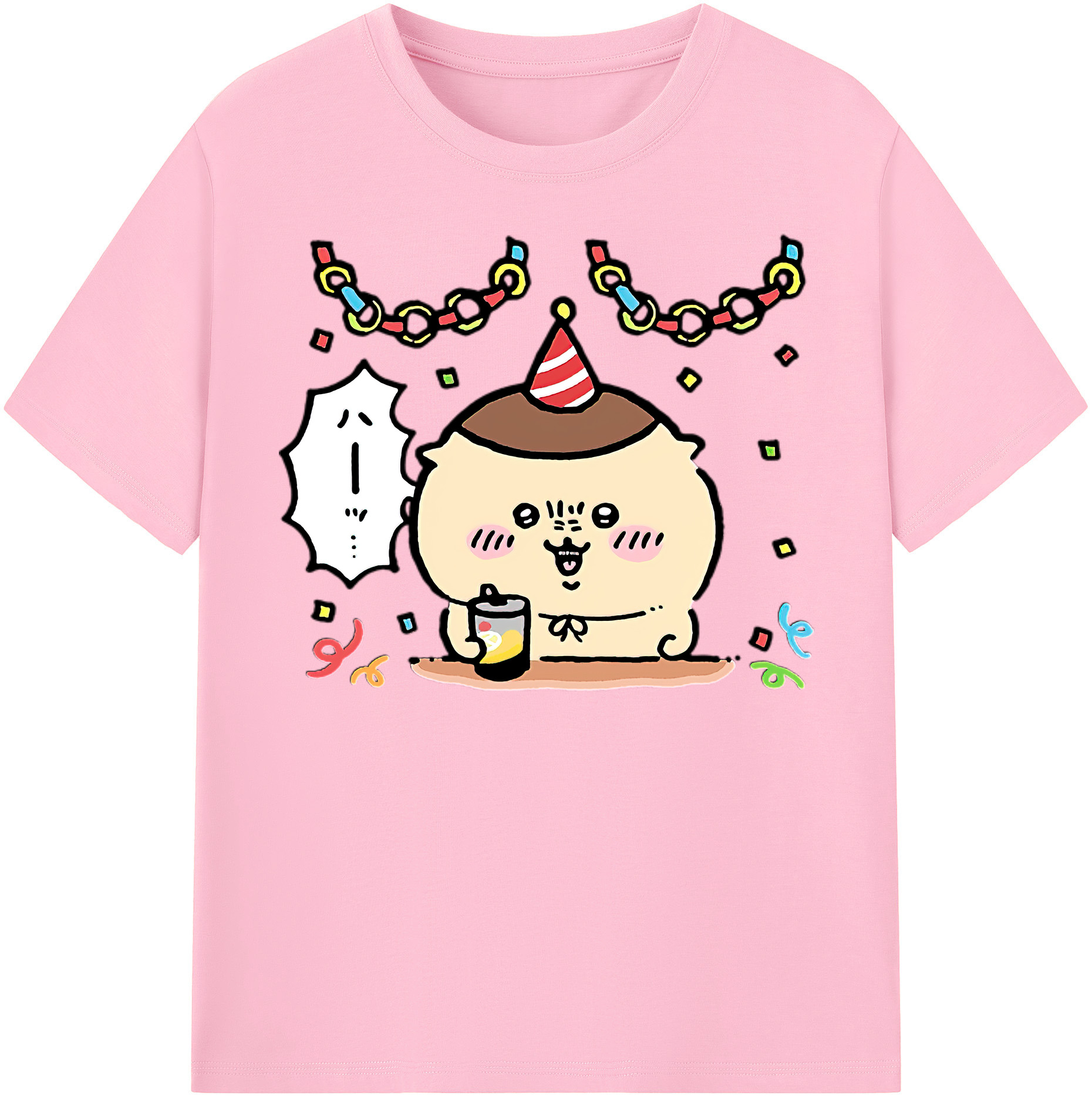 （画像用） ちいかわ くりまんじゅう Chii-kawa kuri manjū 綿100％半袖Tシャツ（フロントプリント）
