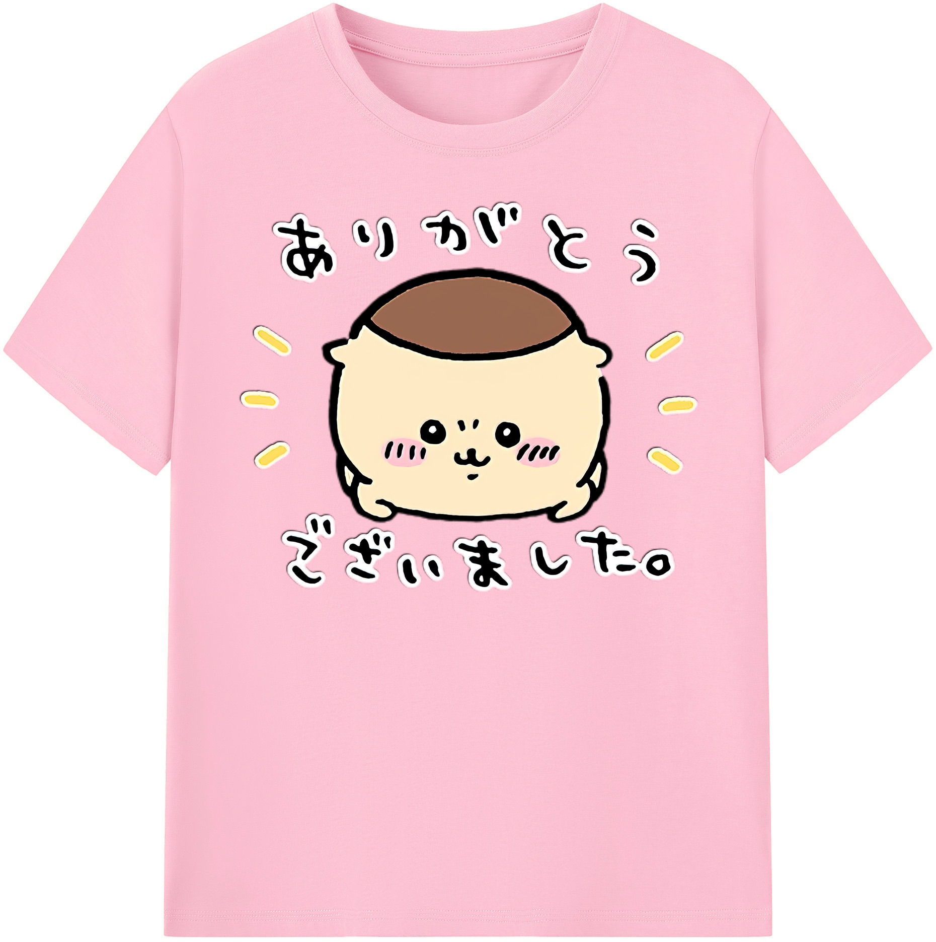 （画像用） ちいかわ くりまんじゅう Chii-kawa kuri manjū 綿100％半袖Tシャツ（フロントプリント）