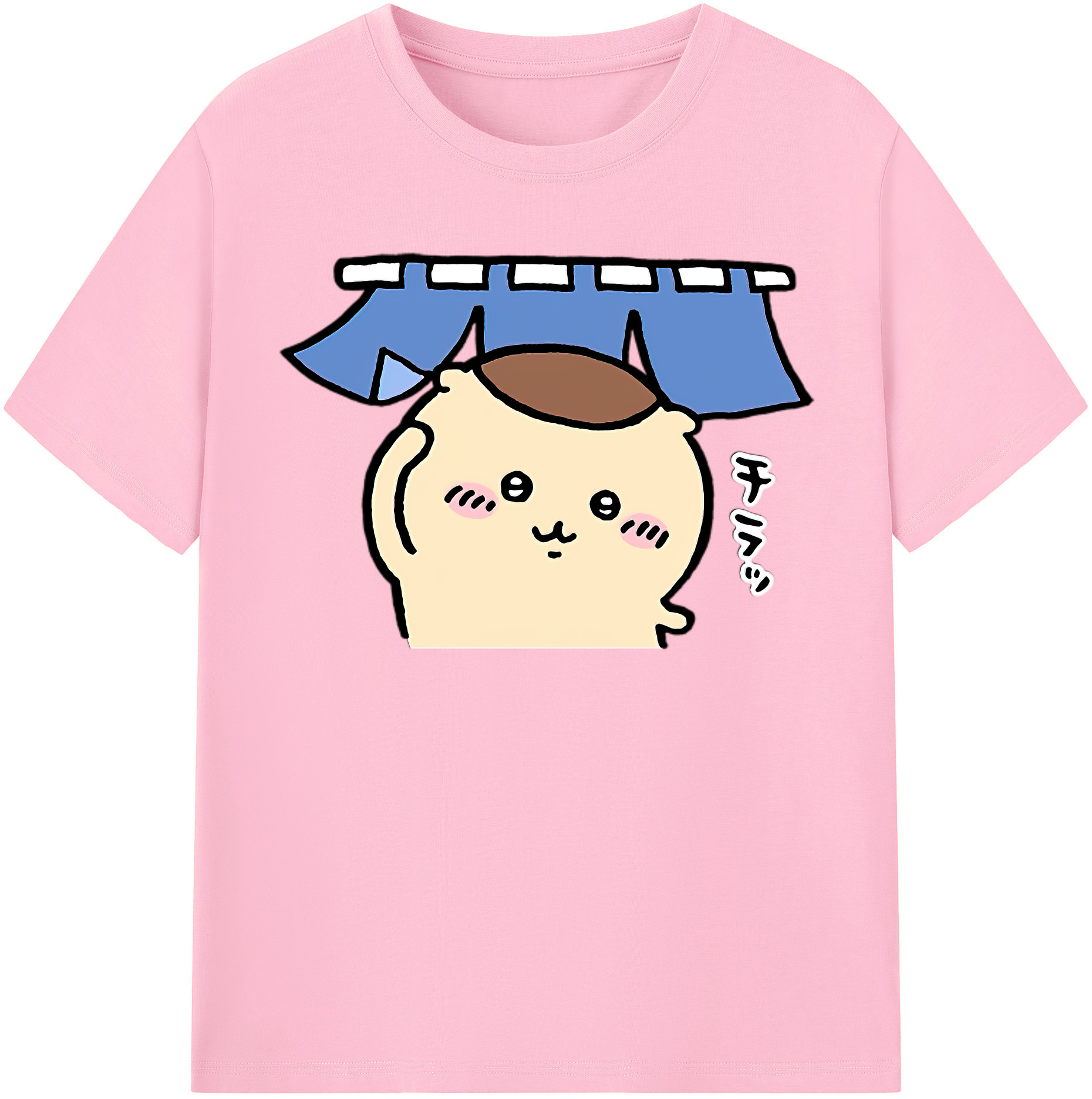 （画像用） ちいかわ くりまんじゅう Chii-kawa kuri manjū 綿100％半袖Tシャツ（フロントプリント）