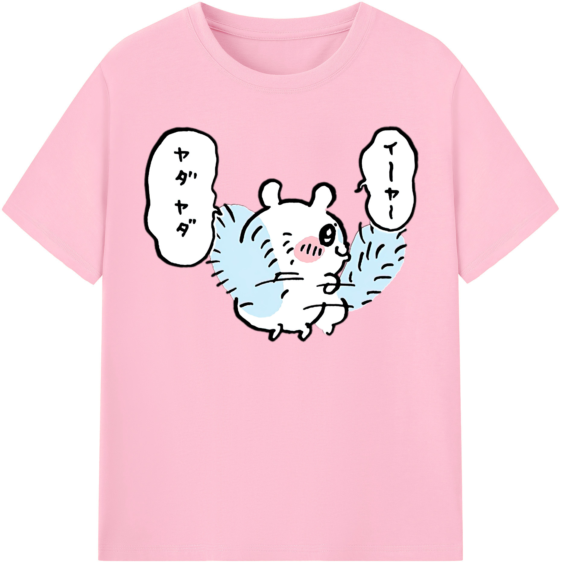 （画像用） ちいかわ モモンガ Chii-kawa Momonga 綿100％半袖Tシャツ（フロントプリント）