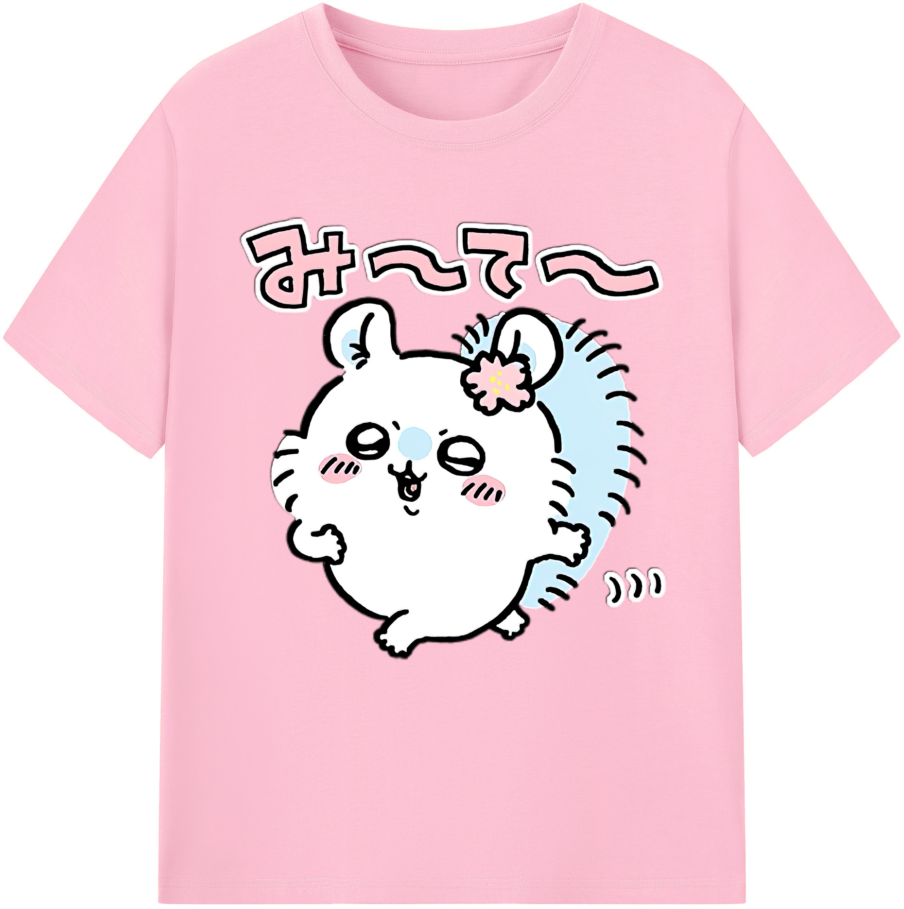 （画像用） ちいかわ モモンガ Chii-kawa Momonga 綿100％半袖Tシャツ（フロントプリント）