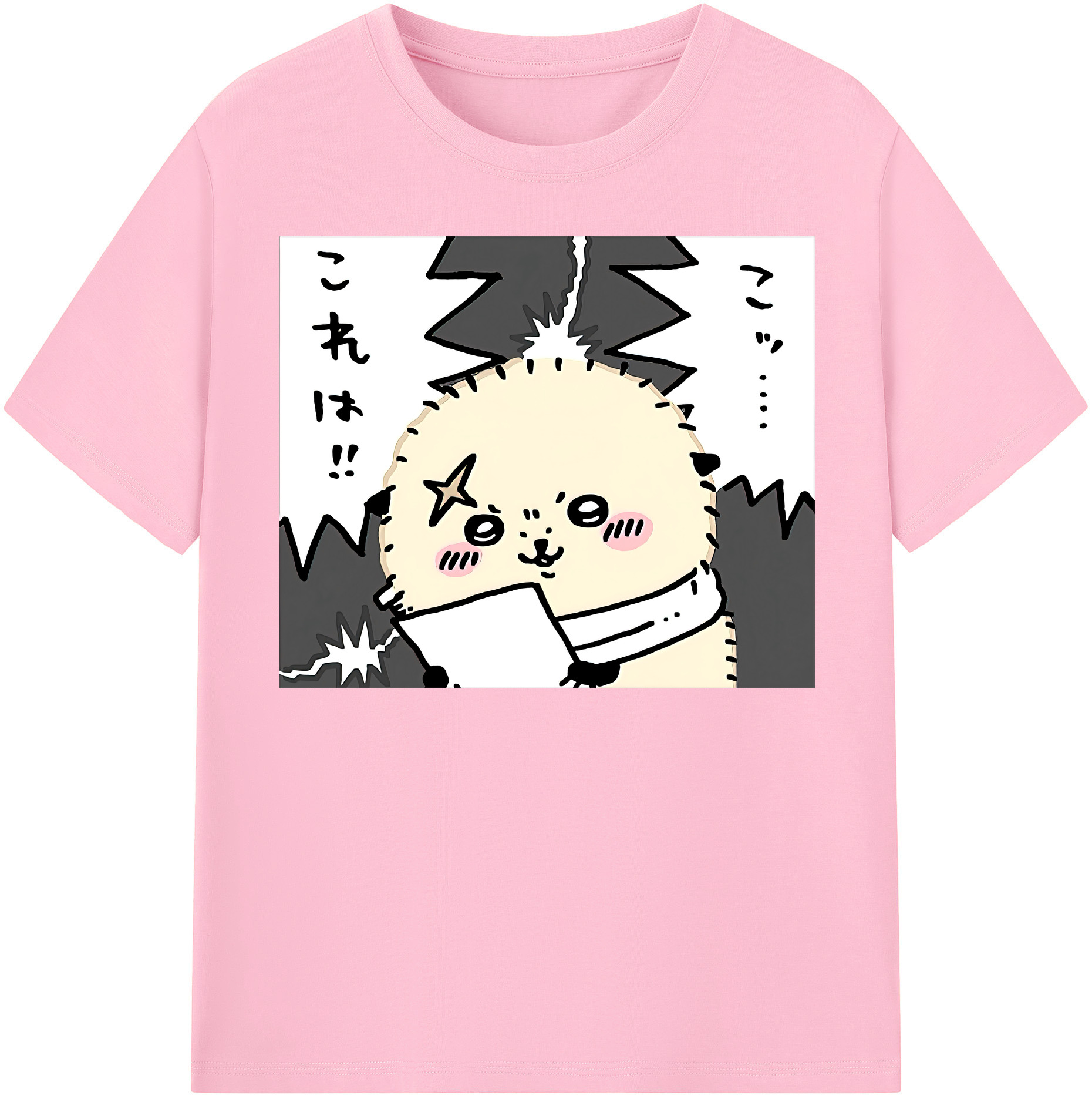 （画像用） ちいかわ ラッコ Chii-kawa Sea otter 綿100％半袖Tシャツ（フロントプリント）