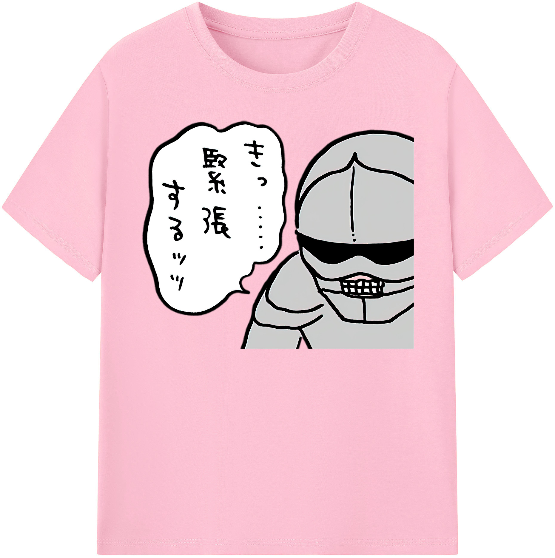 （画像用） ちいかわ 労働の鎧さん Chii-kawa Mr. Armor of Labor 綿100％半袖Tシャツ（フロントプリント）