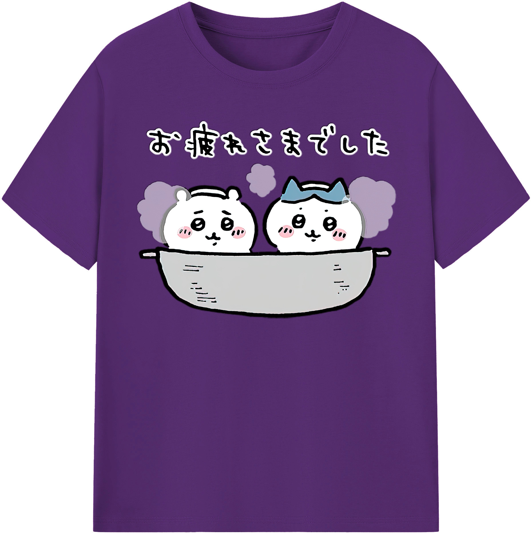 （画像用） ちいかわ ハチワレ Chii-kawa hachiware 綿100％半袖Tシャツ（フロントプリント）