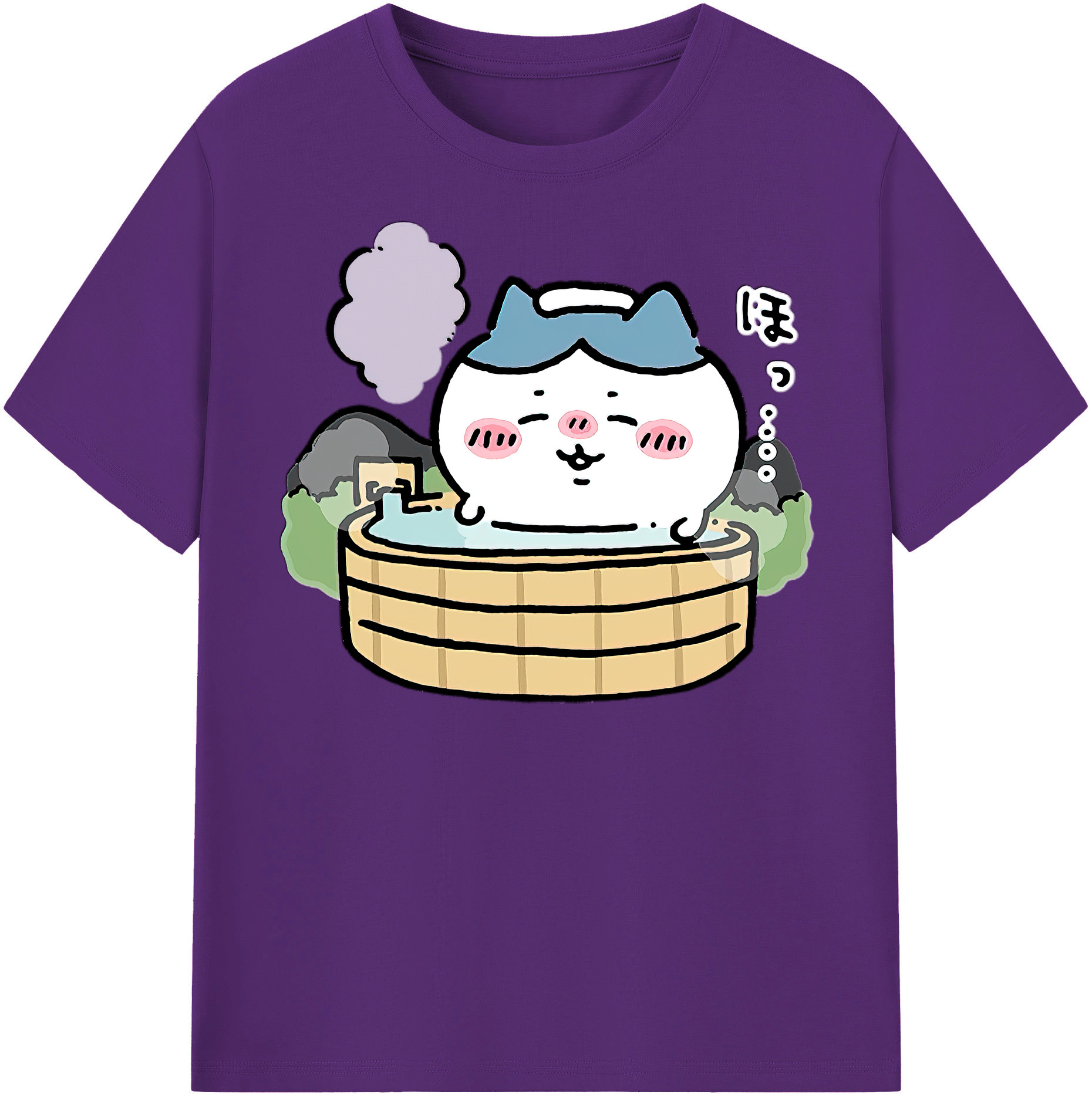 （画像用） ちいかわ ハチワレ Chii-kawa hachiware 綿100％半袖Tシャツ（フロントプリント）