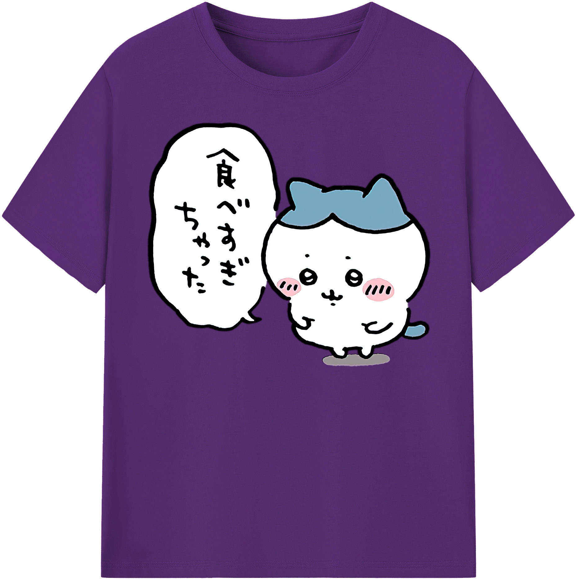 （画像用） ちいかわ ハチワレ Chii-kawa hachiware 綿100％半袖Tシャツ（フロントプリント）
