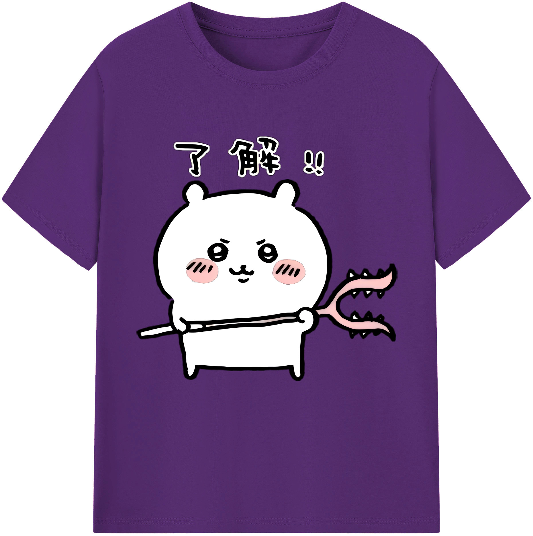 （画像用） ちいかわ ちいかわ Chii-kawa chiikawa 綿100％半袖Tシャツ（フロントプリント）