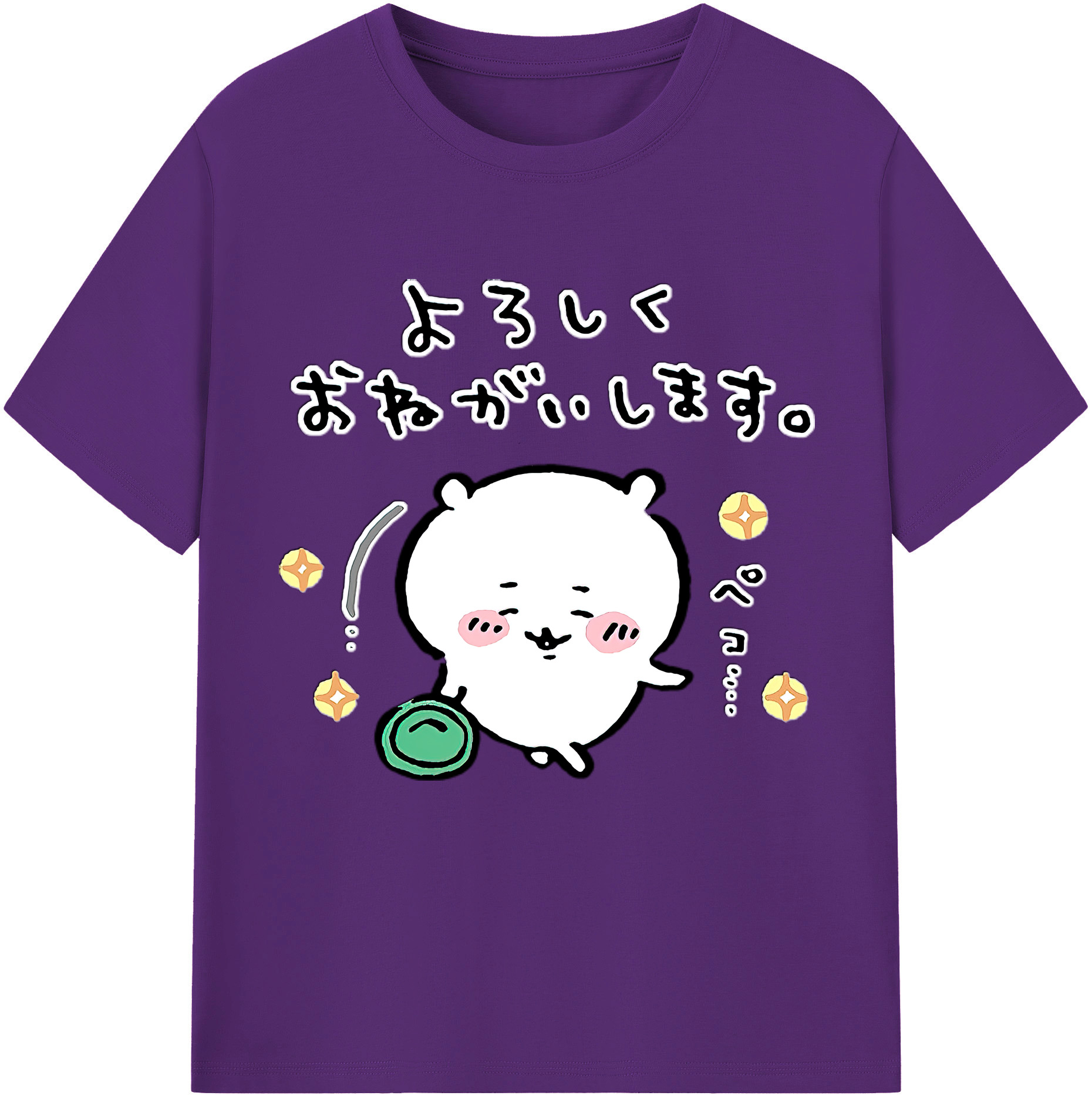 （画像用） ちいかわ ちいかわ Chii-kawa chiikawa 綿100％半袖Tシャツ（フロントプリント）