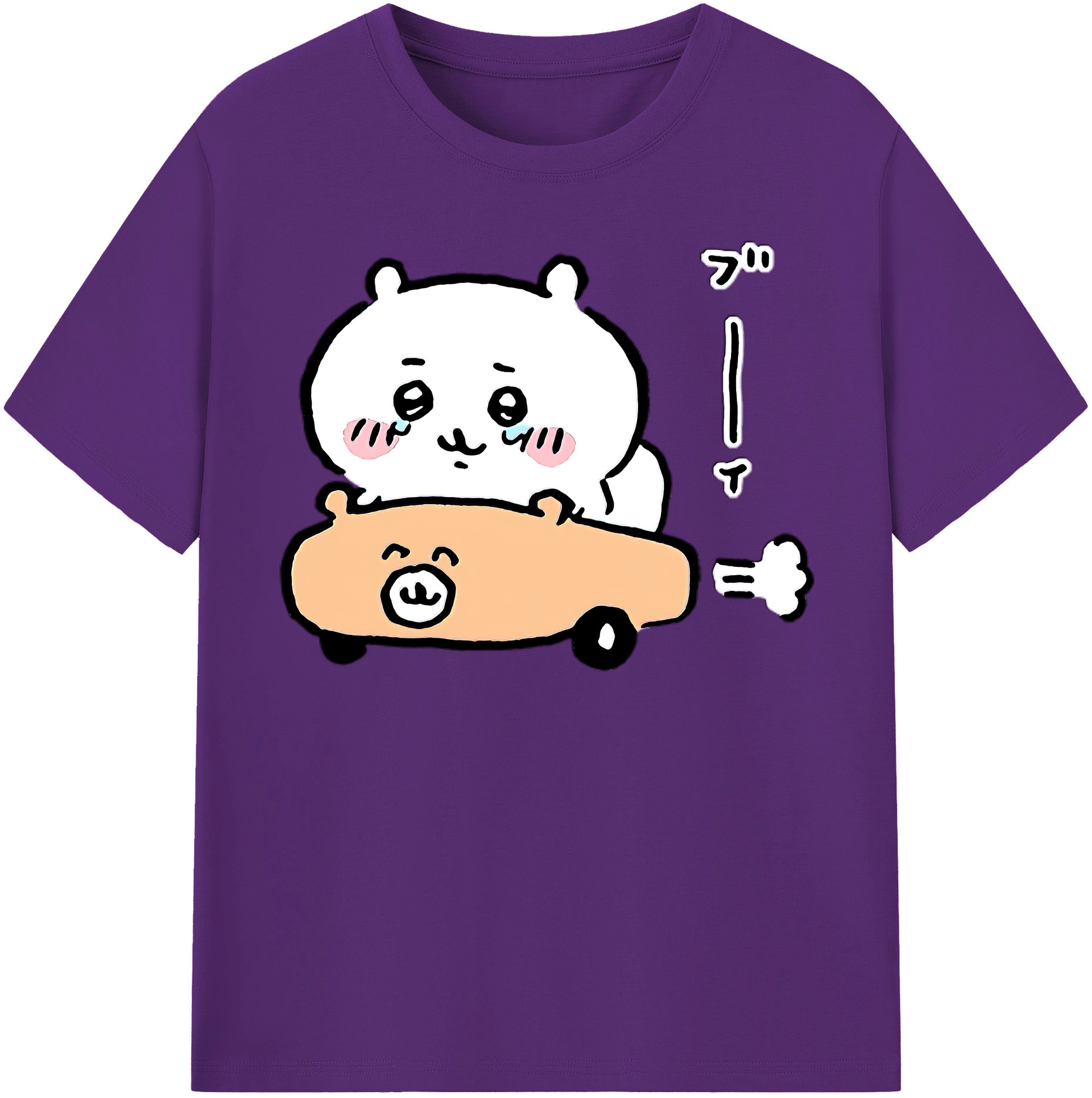 （画像用） ちいかわ ちいかわ Chii-kawa chiikawa 綿100％半袖Tシャツ（フロントプリント）