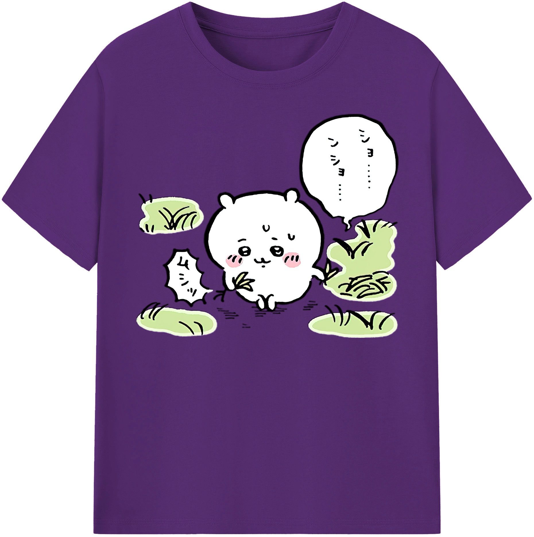 （画像用） ちいかわ ちいかわ Chii-kawa chiikawa 綿100％半袖Tシャツ（フロントプリント）