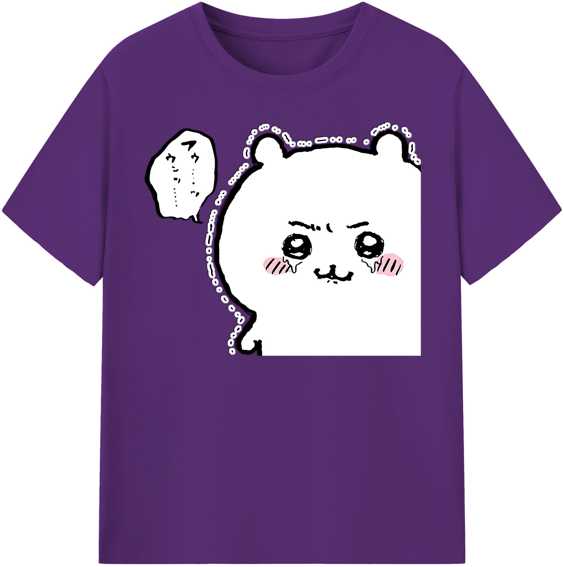 （画像用） ちいかわ ちいかわ Chii-kawa chiikawa 綿100％半袖Tシャツ（フロントプリント）