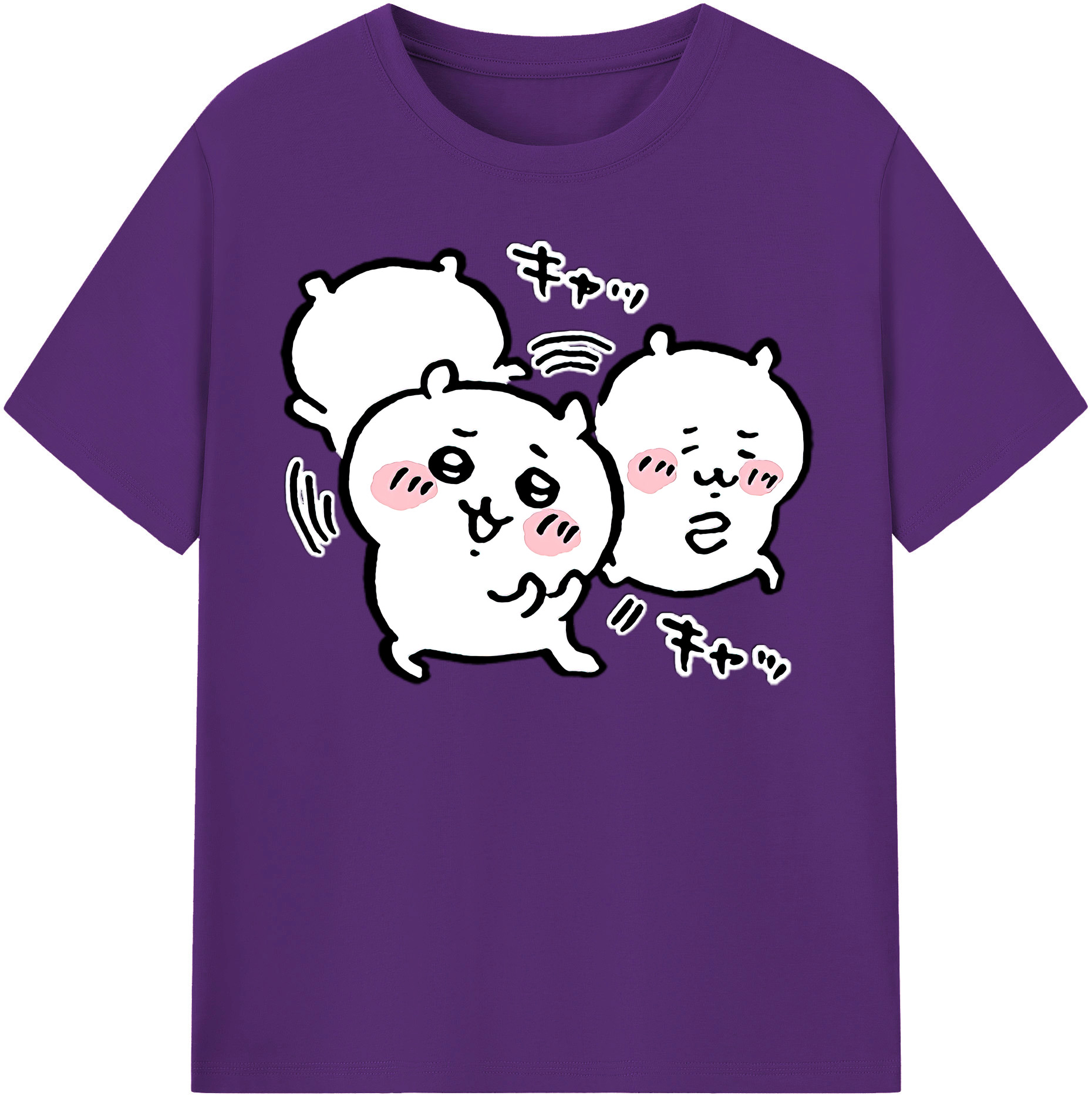 （画像用） ちいかわ ちいかわ Chii-kawa chiikawa 綿100％半袖Tシャツ（フロントプリント）