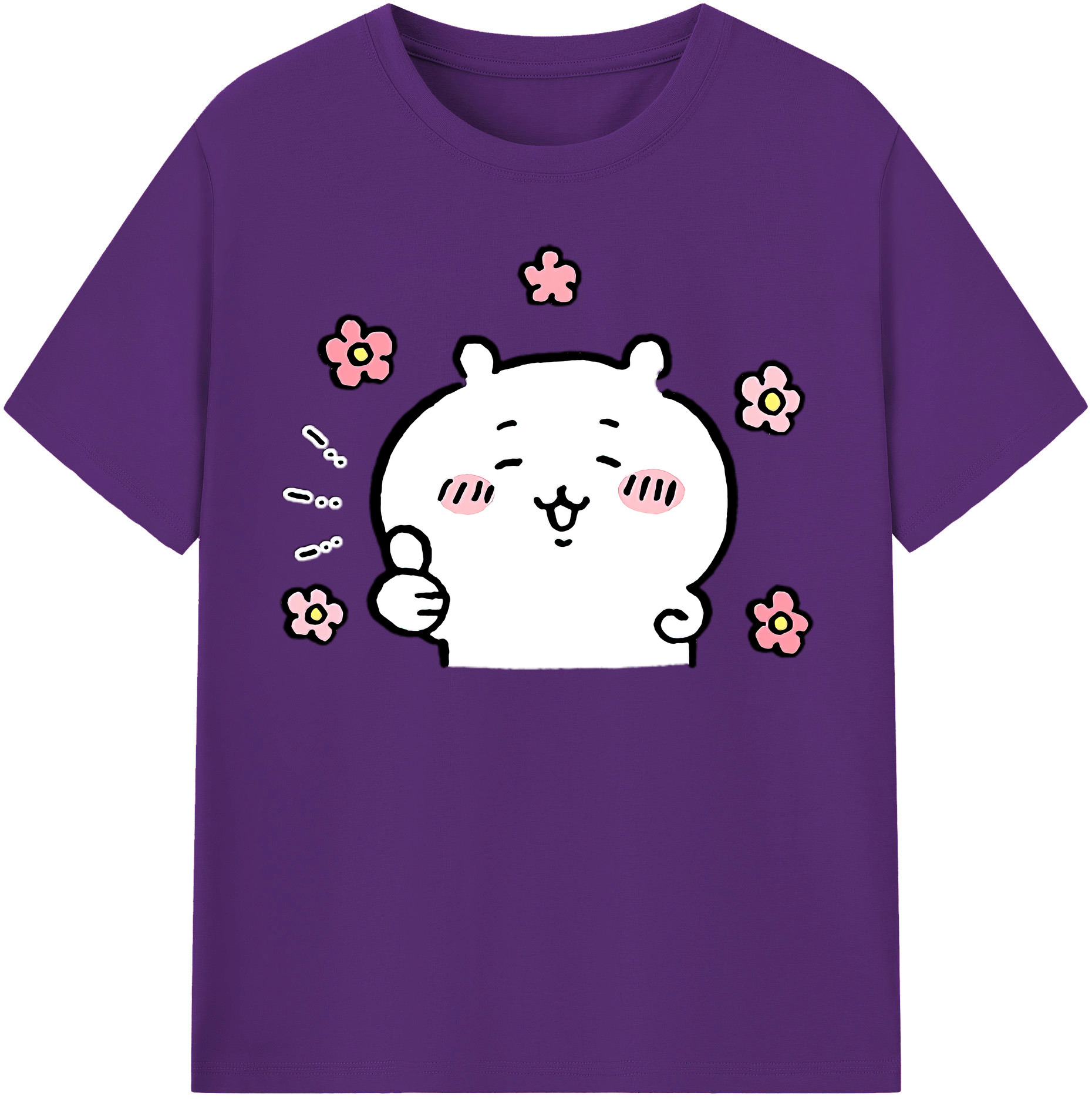 （画像用） ちいかわ ちいかわ Chii-kawa chiikawa 綿100％半袖Tシャツ（フロントプリント）