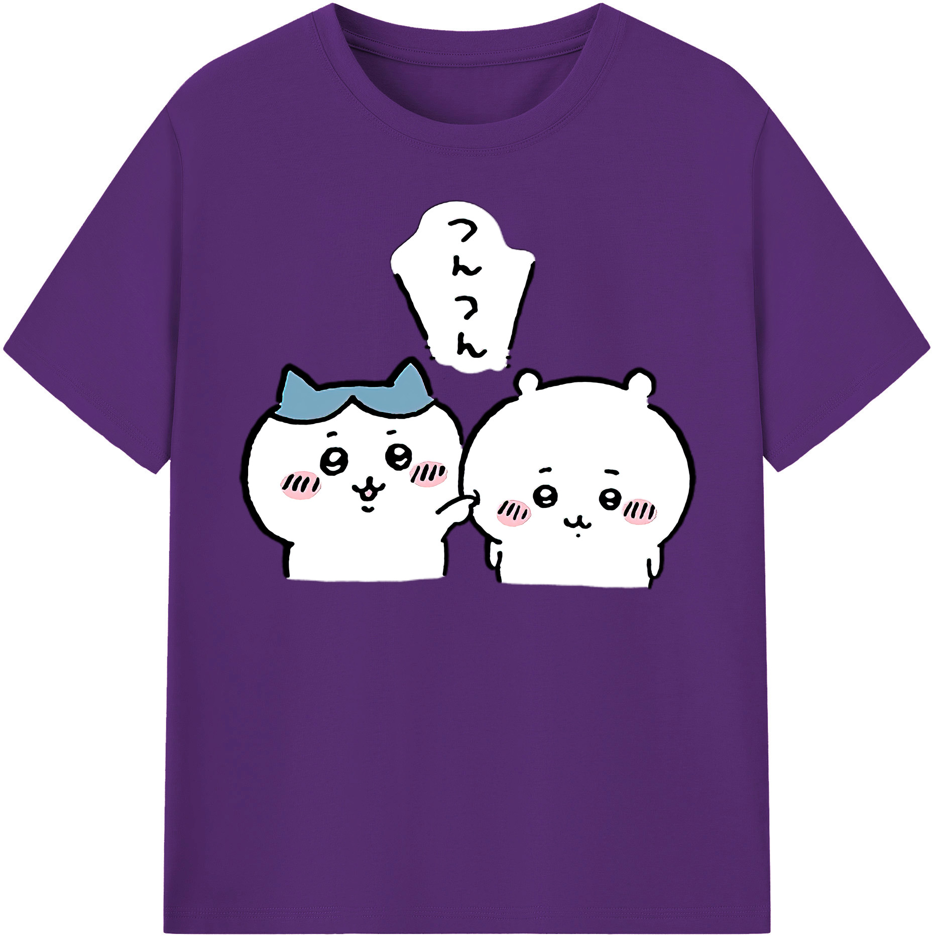 （画像用） ちいかわ ちいかわ Chii-kawa chiikawa 綿100％半袖Tシャツ（フロントプリント）