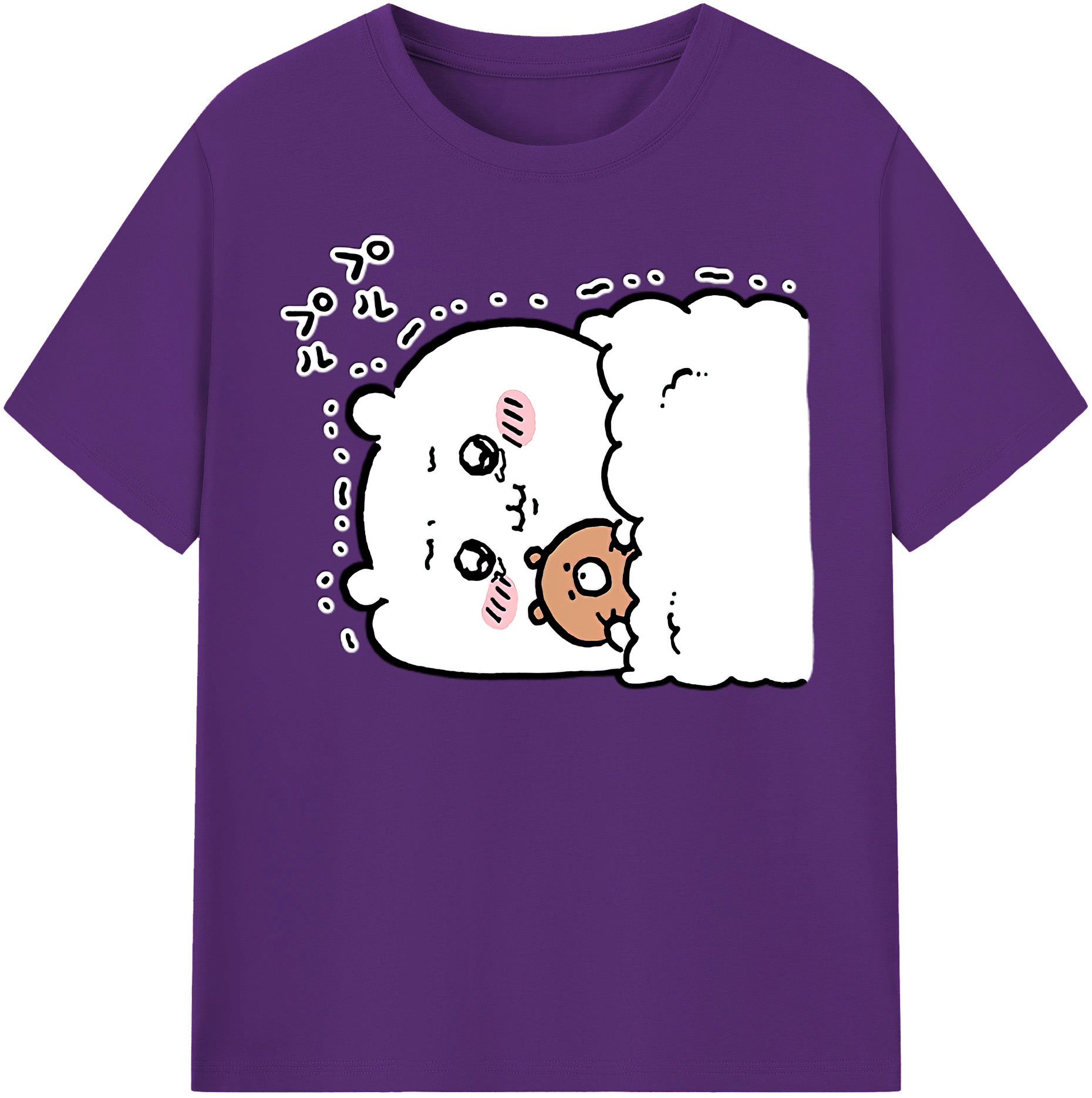 （画像用） ちいかわ ちいかわ Chii-kawa chiikawa 綿100％半袖Tシャツ（フロントプリント）