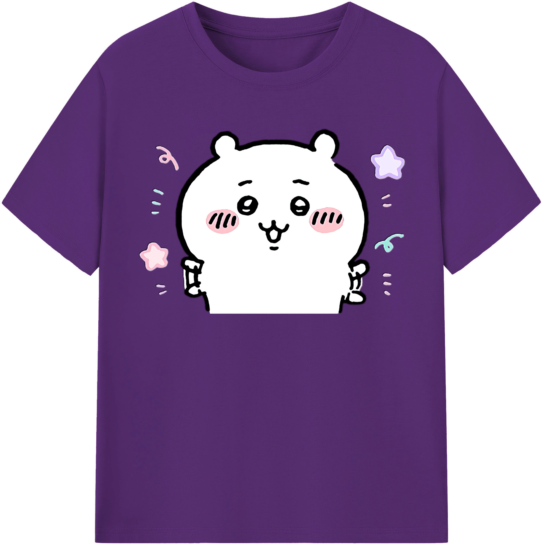 （画像用） ちいかわ ちいかわ Chii-kawa chiikawa 綿100％半袖Tシャツ（フロントプリント）