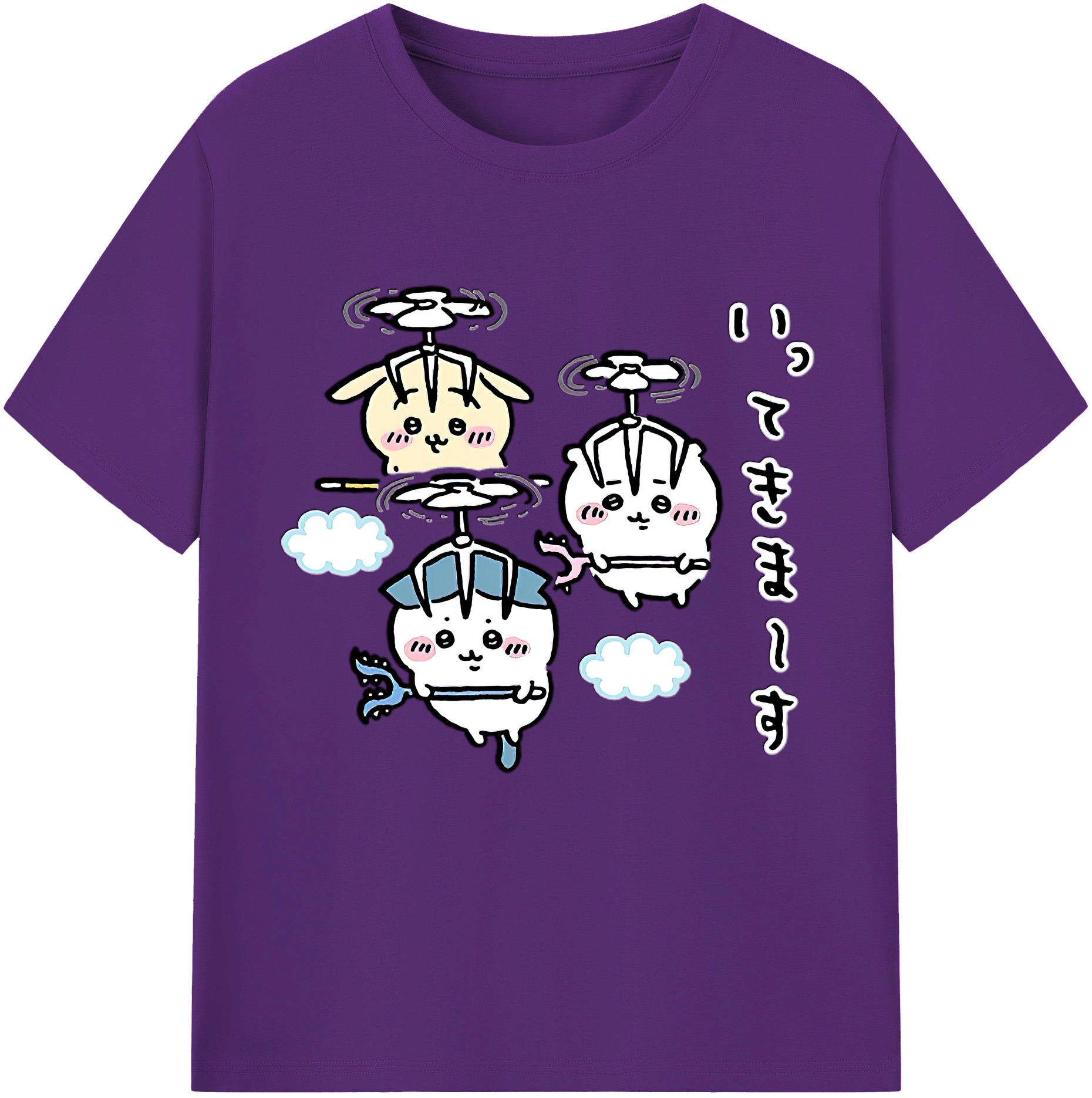 （画像用） ちいかわ ちいかわ Chii-kawa chiikawa 綿100％半袖Tシャツ（フロントプリント）