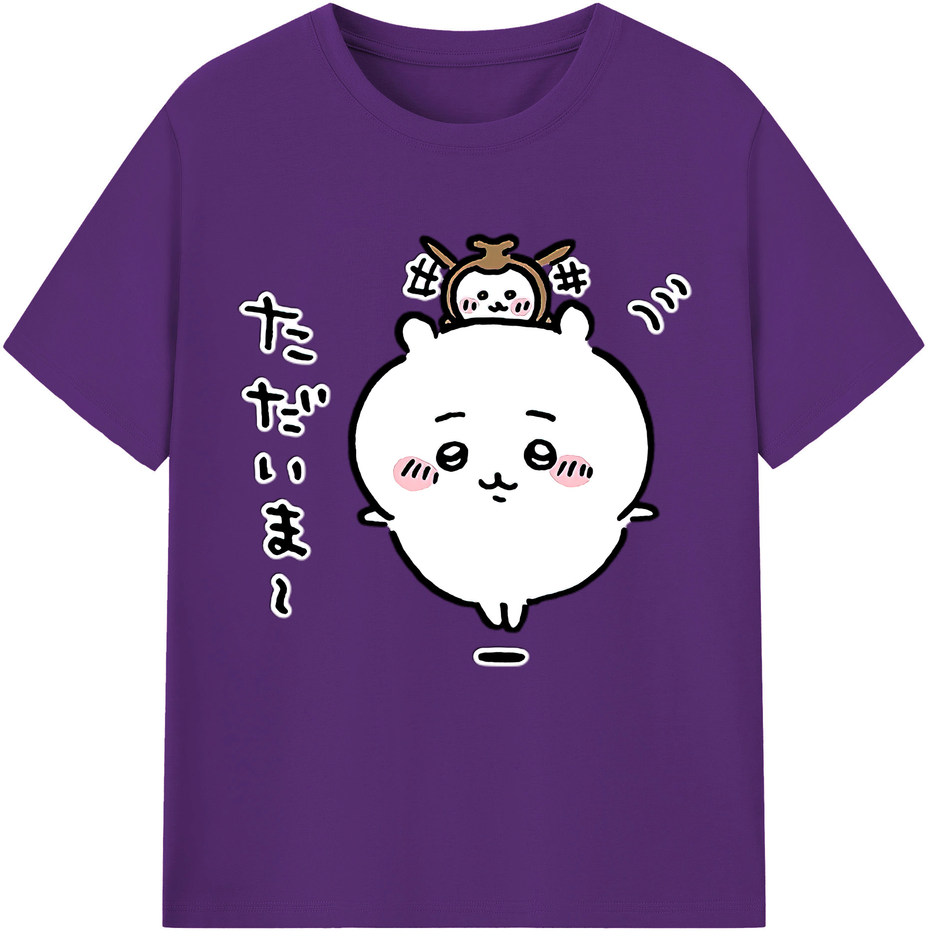 （画像用） ちいかわ ちいかわ Chii-kawa chiikawa 綿100％半袖Tシャツ（フロントプリント）