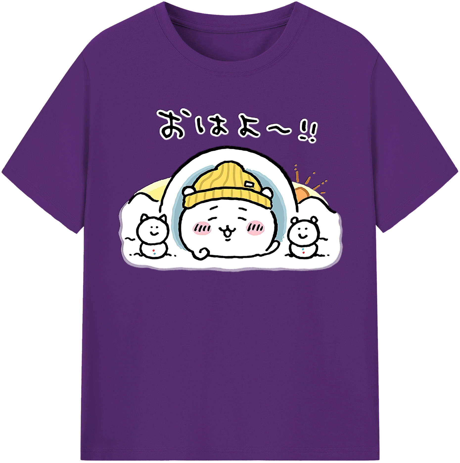 （画像用） ちいかわ ちいかわ Chii-kawa chiikawa 綿100％半袖Tシャツ（フロントプリント）