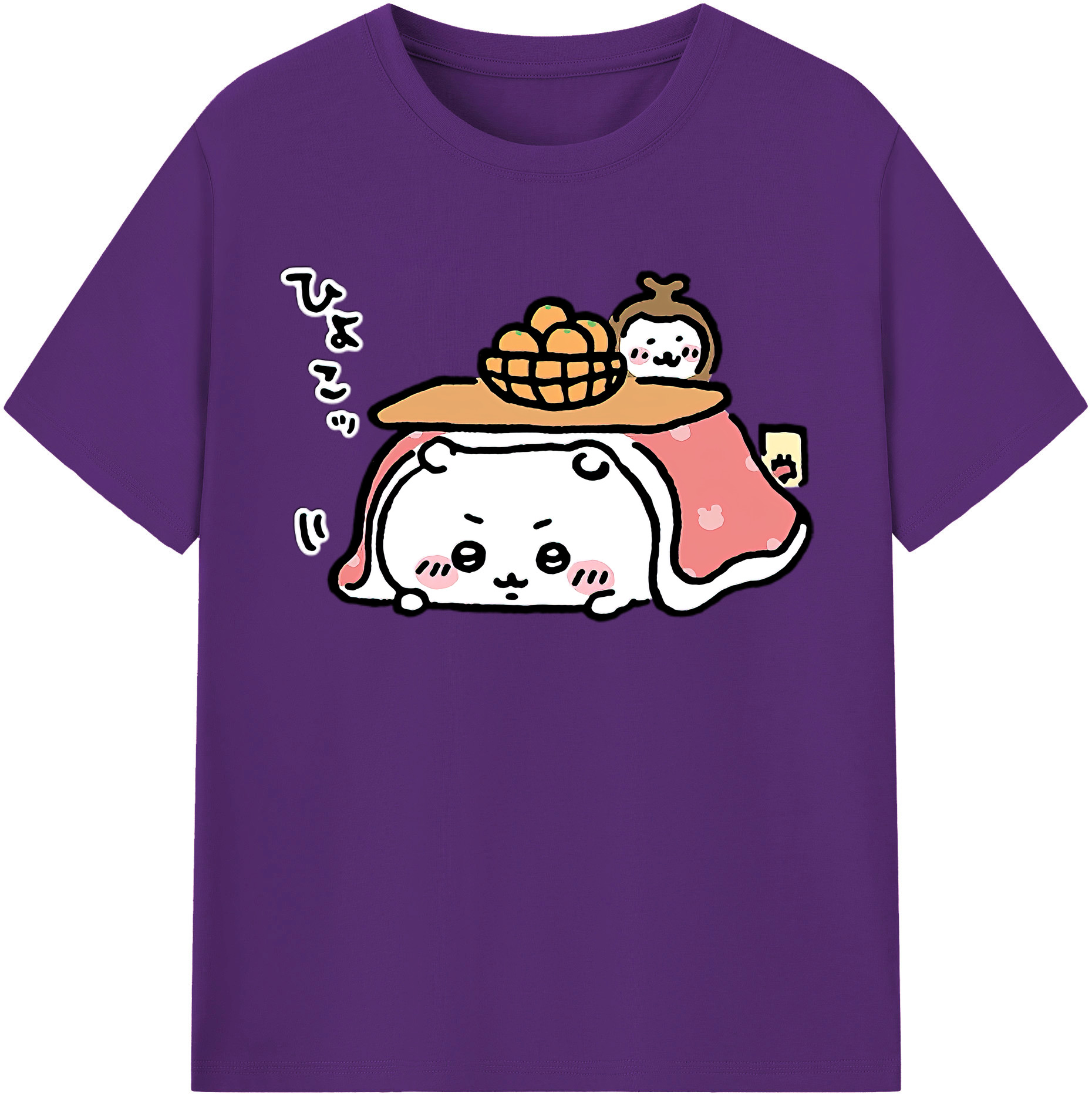 （画像用） ちいかわ ちいかわ Chii-kawa chiikawa 綿100％半袖Tシャツ（フロントプリント）