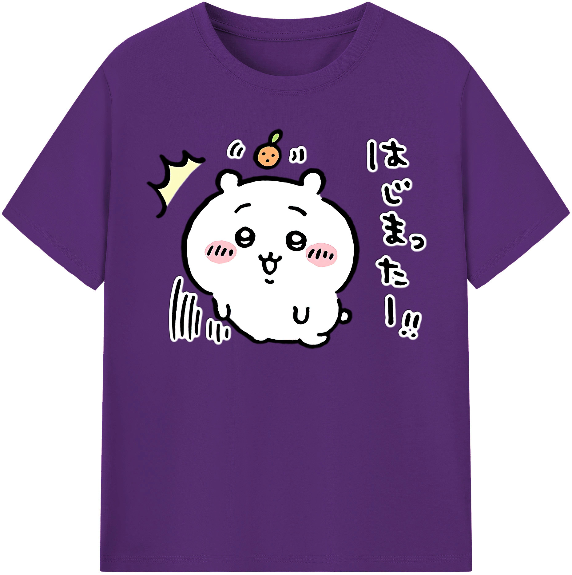 （画像用） ちいかわ ちいかわ Chii-kawa chiikawa 綿100％半袖Tシャツ（フロントプリント）