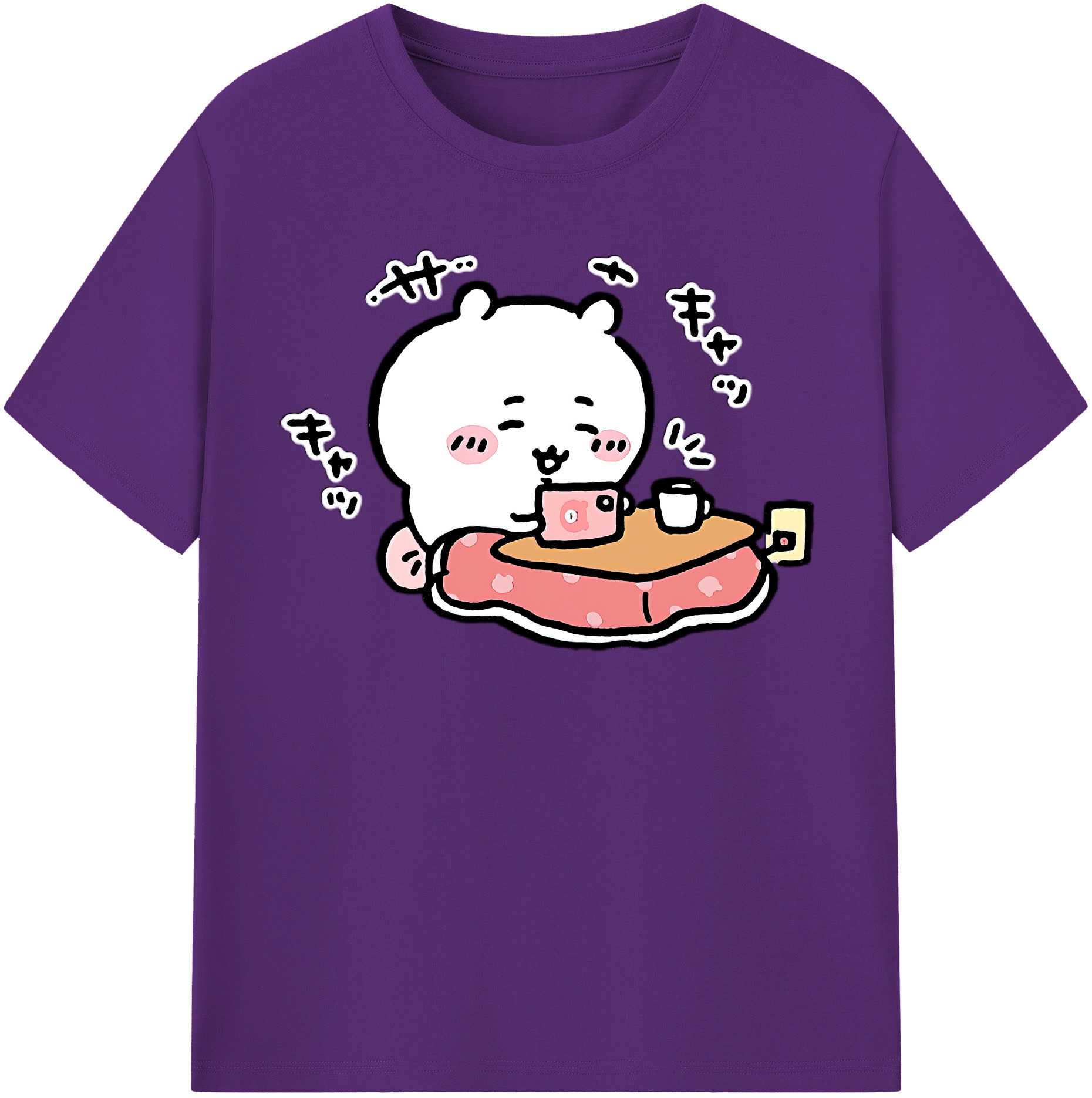 （画像用） ちいかわ ちいかわ Chii-kawa chiikawa 綿100％半袖Tシャツ（フロントプリント）