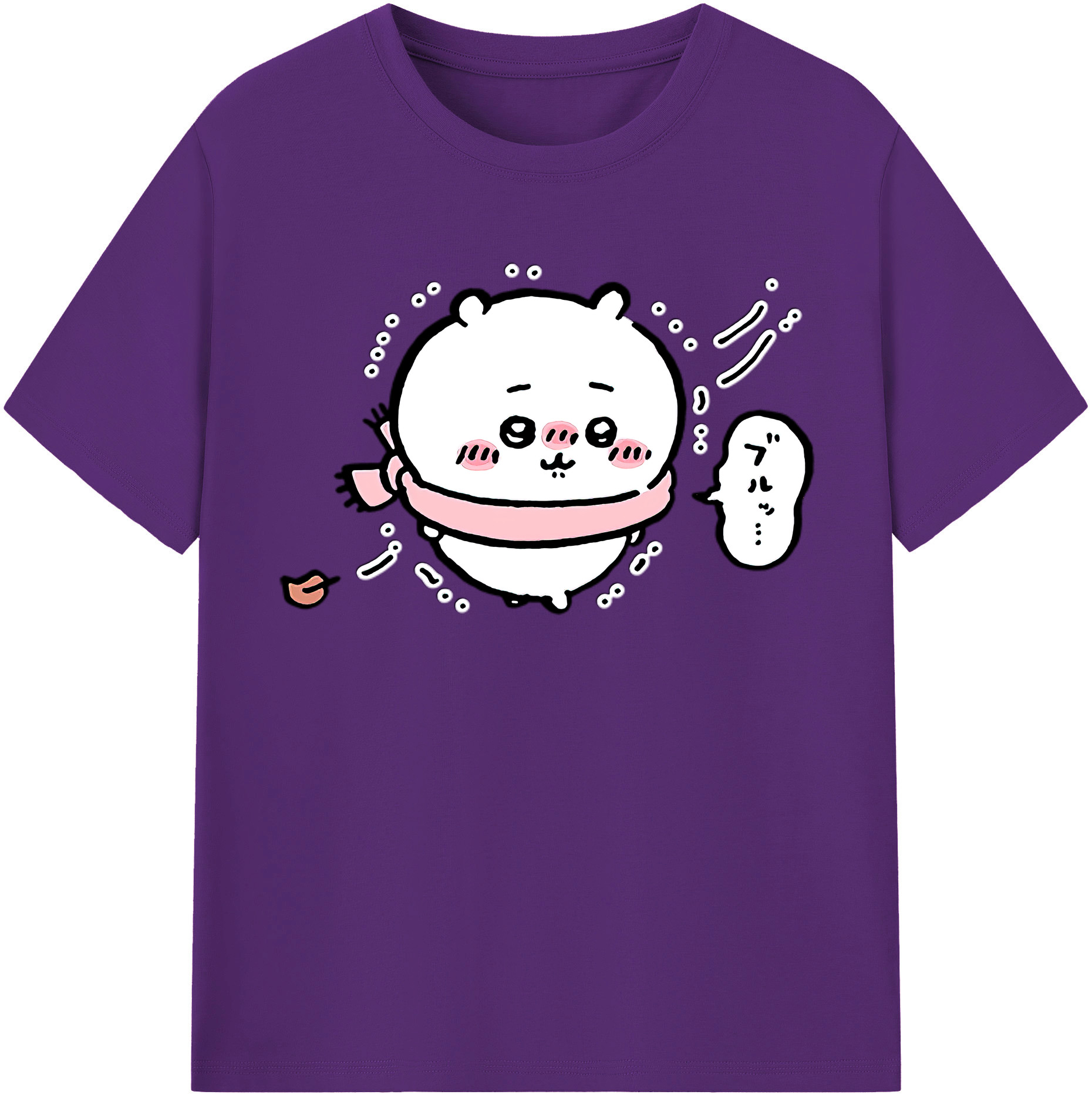 （画像用） ちいかわ ちいかわ Chii-kawa chiikawa 綿100％半袖Tシャツ（フロントプリント）