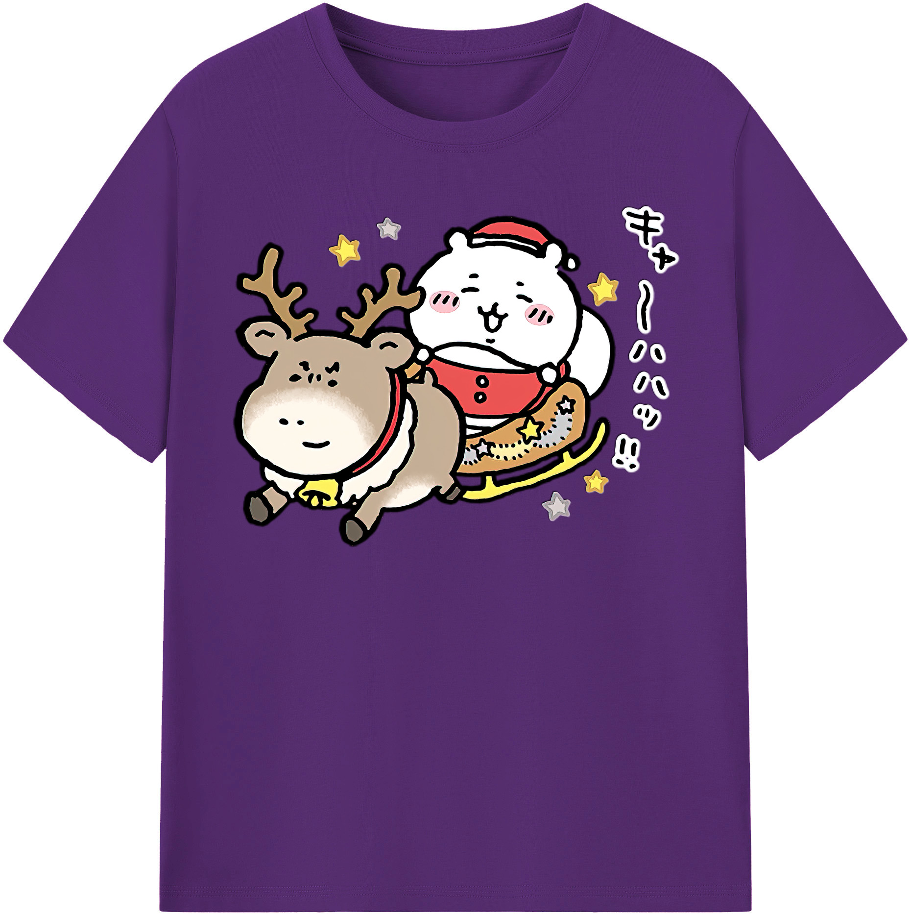 （画像用） ちいかわ ちいかわ Chii-kawa chiikawa 綿100％半袖Tシャツ（フロントプリント）
