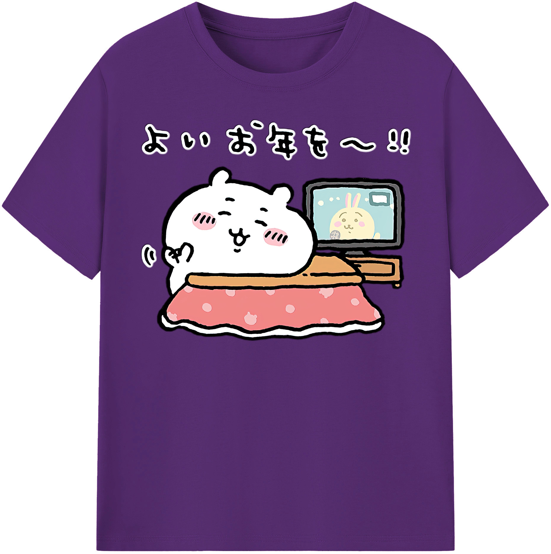 （画像用） ちいかわ ちいかわ Chii-kawa chiikawa 綿100％半袖Tシャツ（フロントプリント）