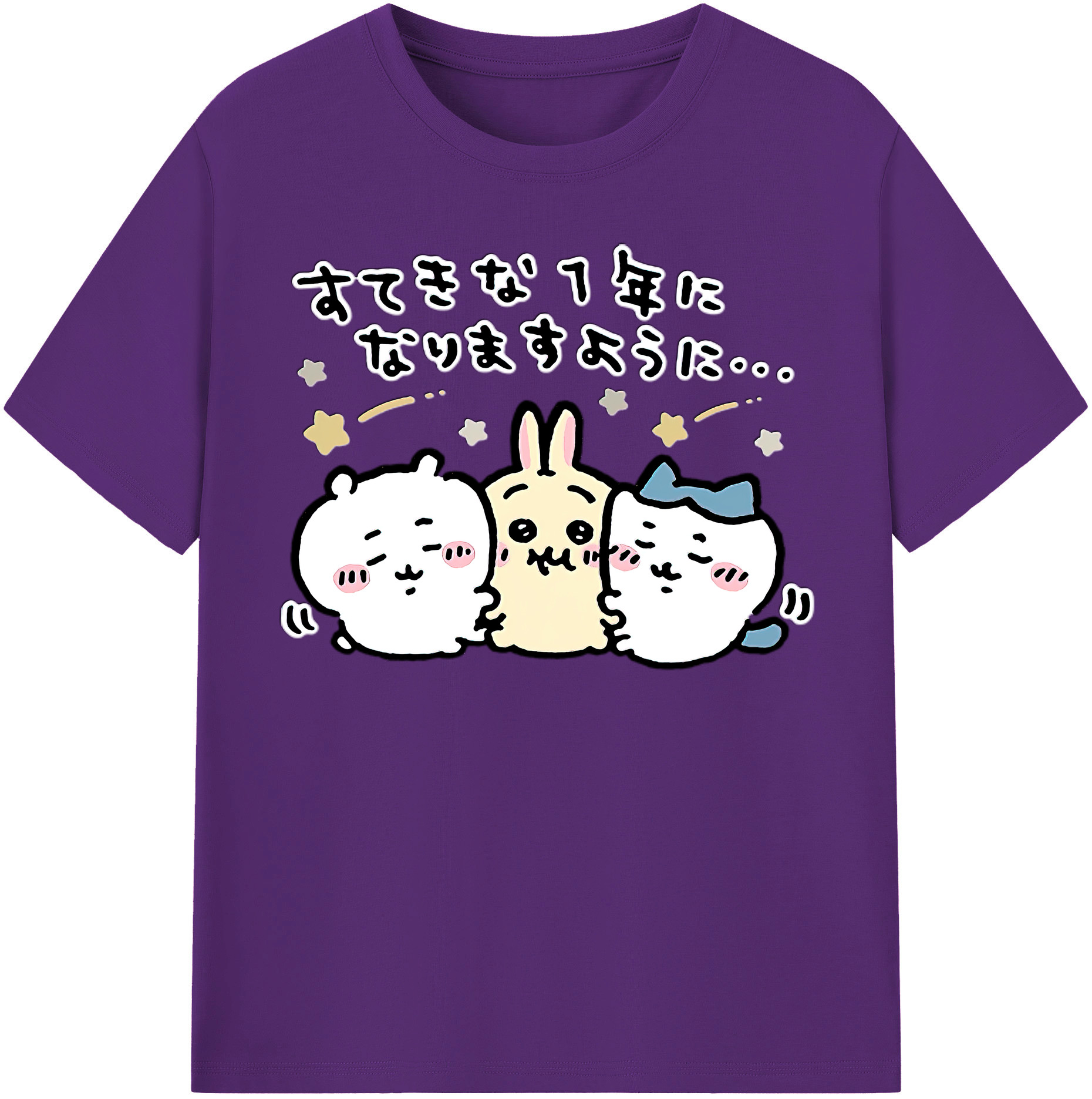（画像用） ちいかわ ちいかわ Chii-kawa chiikawa 綿100％半袖Tシャツ（フロントプリント）