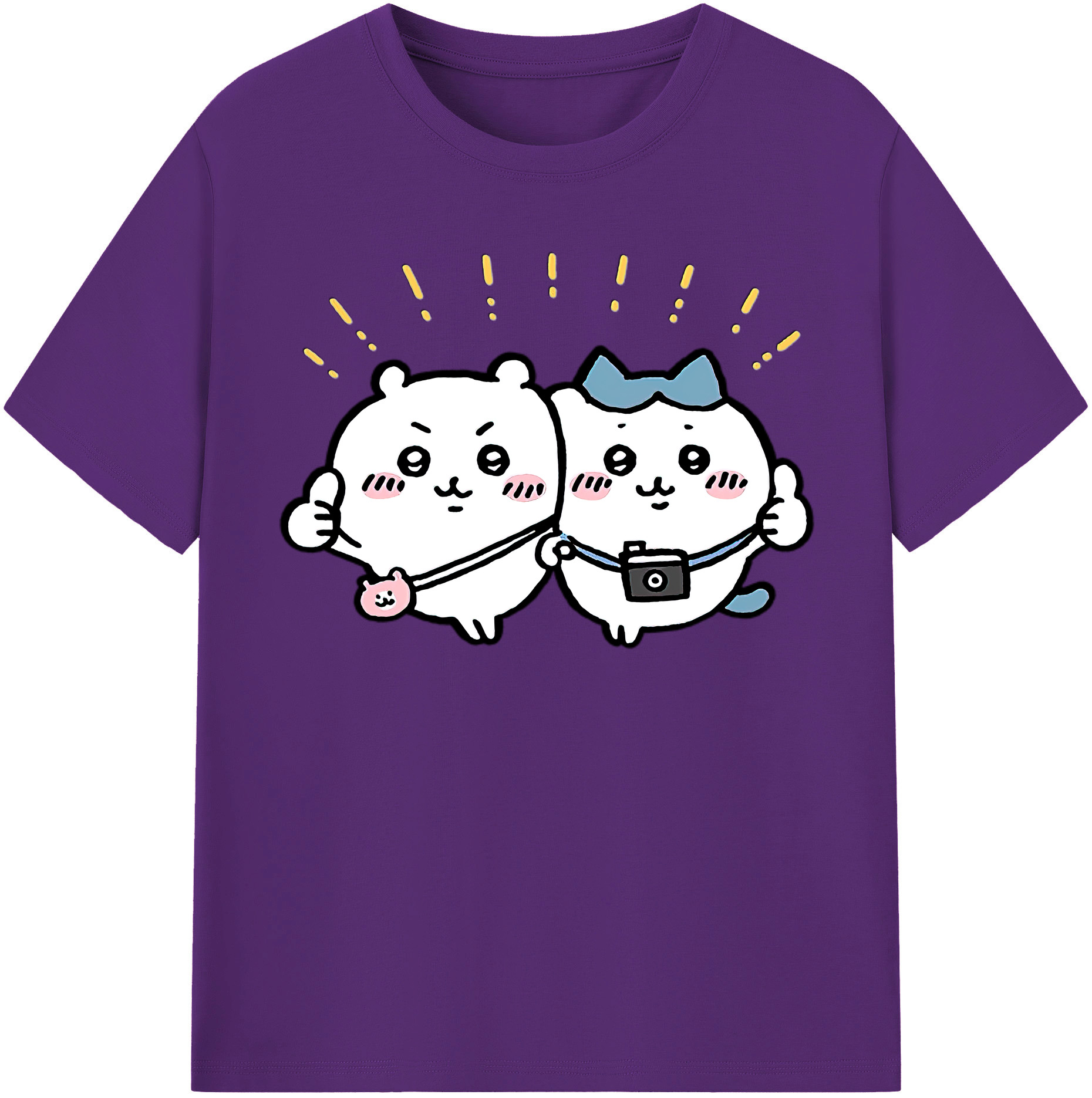 （画像用） ちいかわ ちいかわ Chii-kawa chiikawa 綿100％半袖Tシャツ（フロントプリント）
