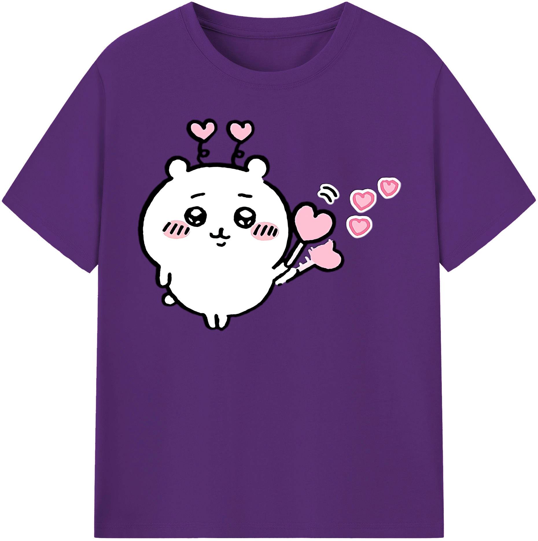 （画像用） ちいかわ ちいかわ Chii-kawa chiikawa 綿100％半袖Tシャツ（フロントプリント）