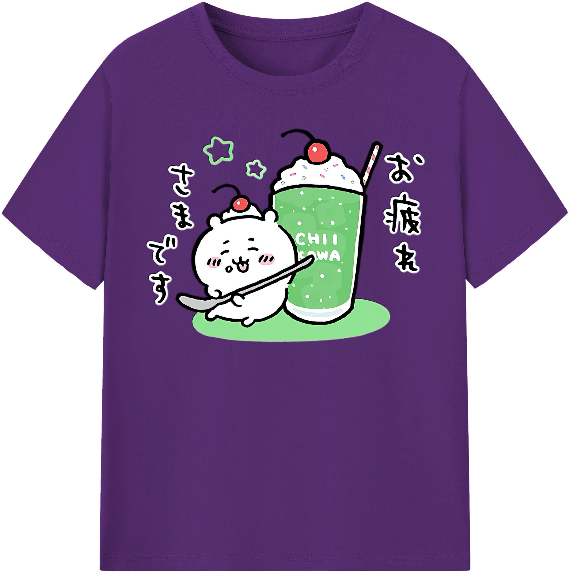 （画像用） ちいかわ ちいかわ Chii-kawa chiikawa 綿100％半袖Tシャツ（フロントプリント）