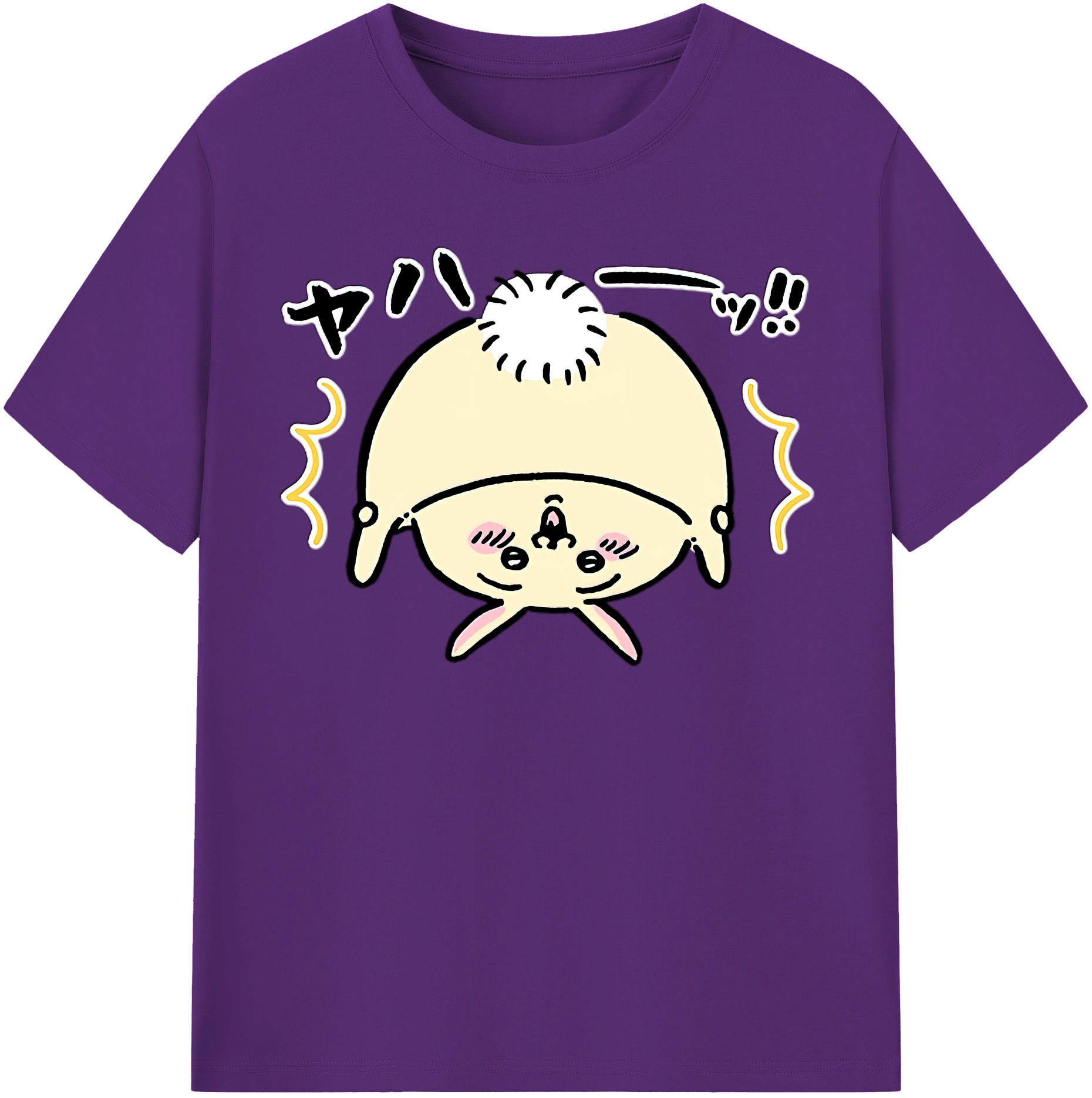 （画像用） ちいかわ うさぎ Chii-kawa usagi 綿100％半袖Tシャツ（フロントプリント）