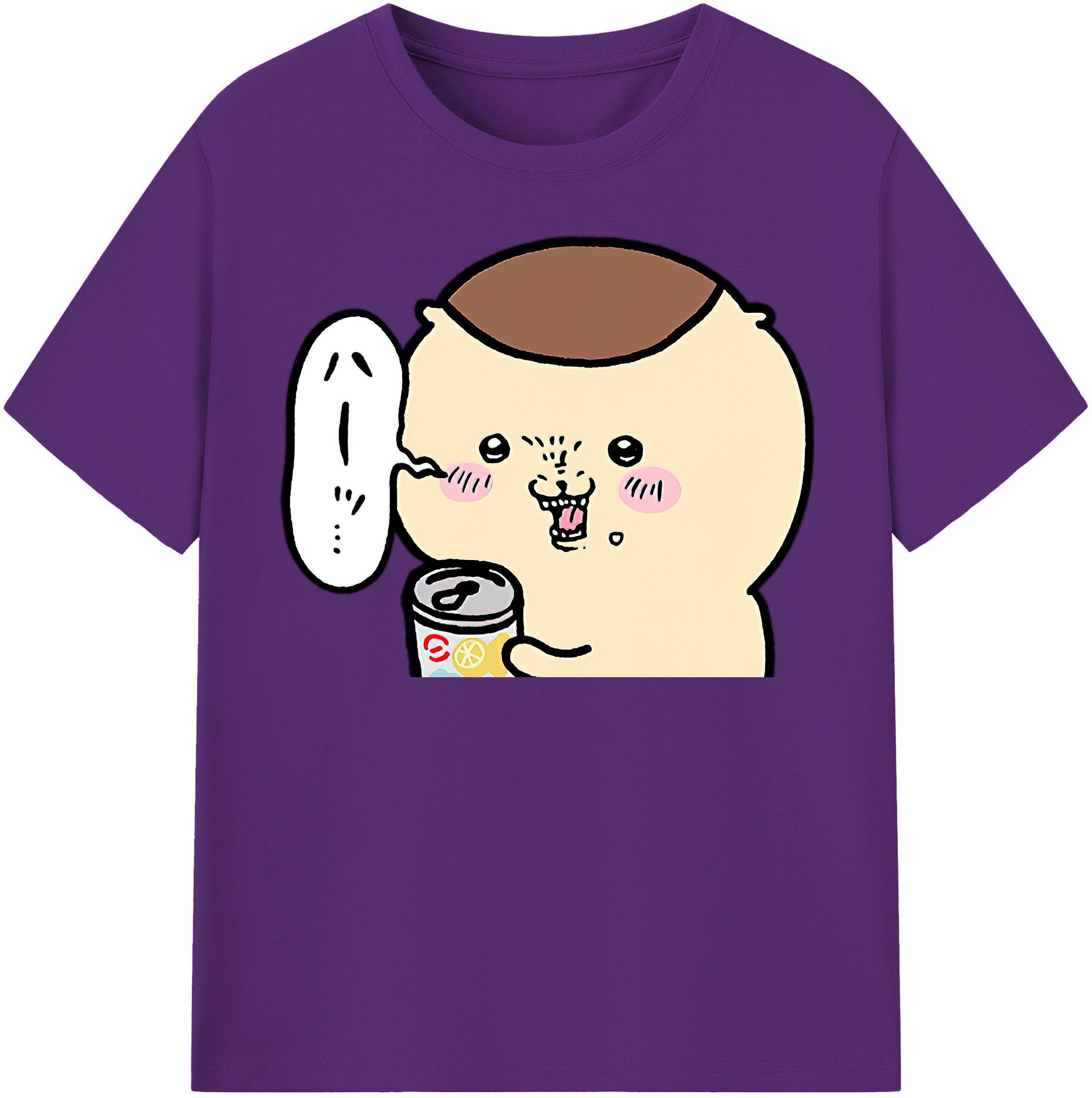 （画像用） ちいかわ くりまんじゅう Chii-kawa kuri manjū 綿100％半袖Tシャツ（フロントプリント）