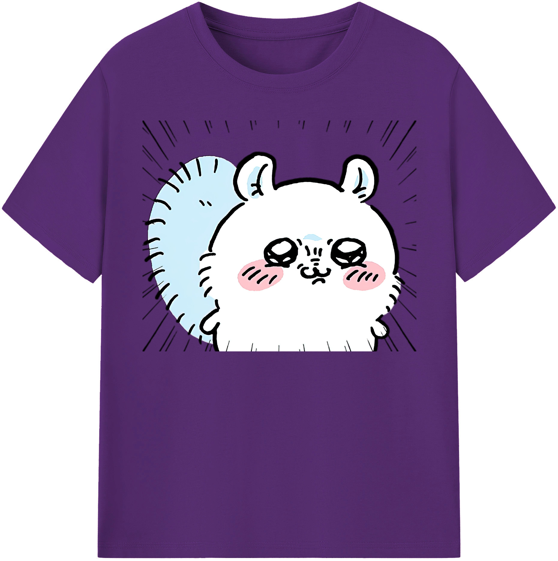 （画像用） ちいかわ モモンガ Chii-kawa Momonga 綿100％半袖Tシャツ（フロントプリント）