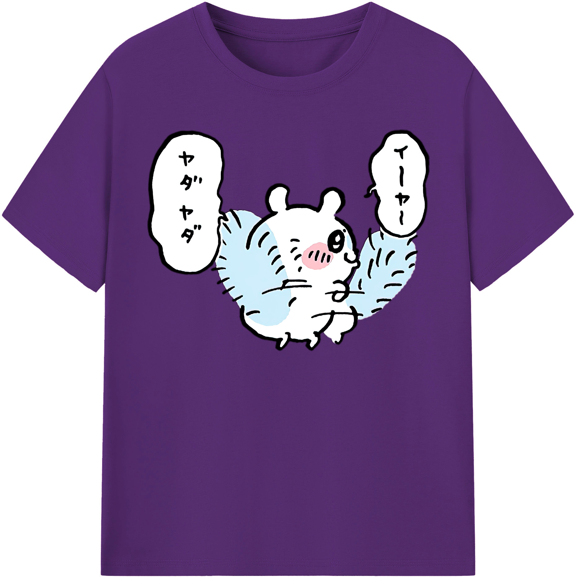 （画像用） ちいかわ モモンガ Chii-kawa Momonga 綿100％半袖Tシャツ（フロントプリント）