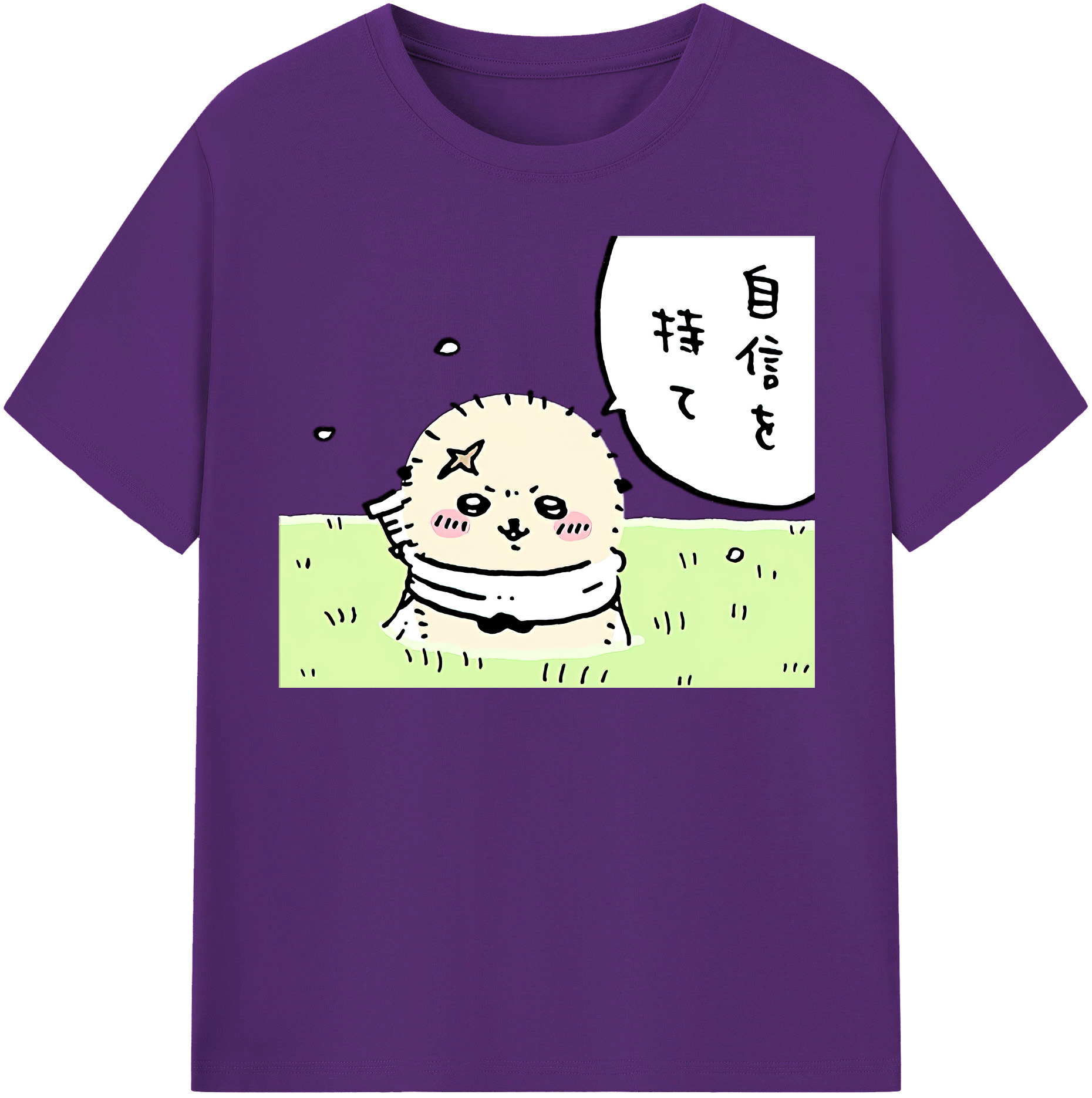 （画像用） ちいかわ ラッコ Chii-kawa Sea otter 綿100％半袖Tシャツ（フロントプリント）