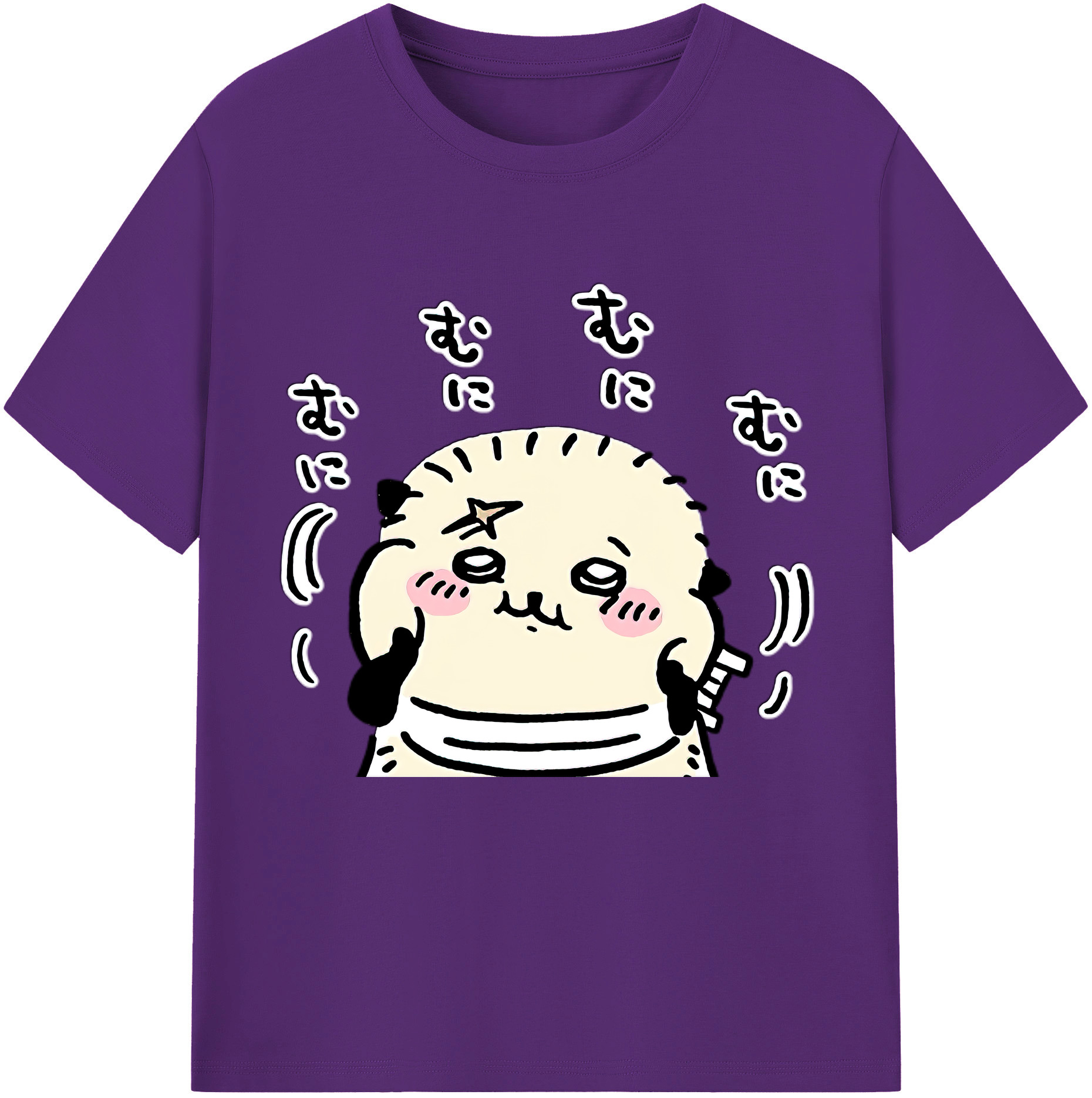 （画像用） ちいかわ ラッコ Chii-kawa Sea otter 綿100％半袖Tシャツ（フロントプリント）