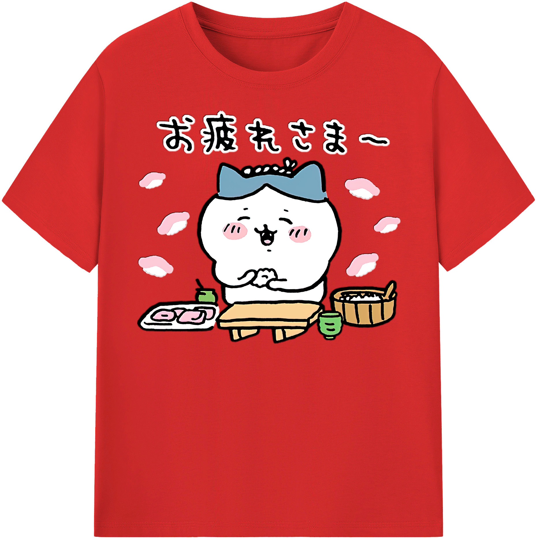 （画像用） ちいかわ ハチワレ Chii-kawa hachiware 綿100％半袖Tシャツ（フロントプリント）