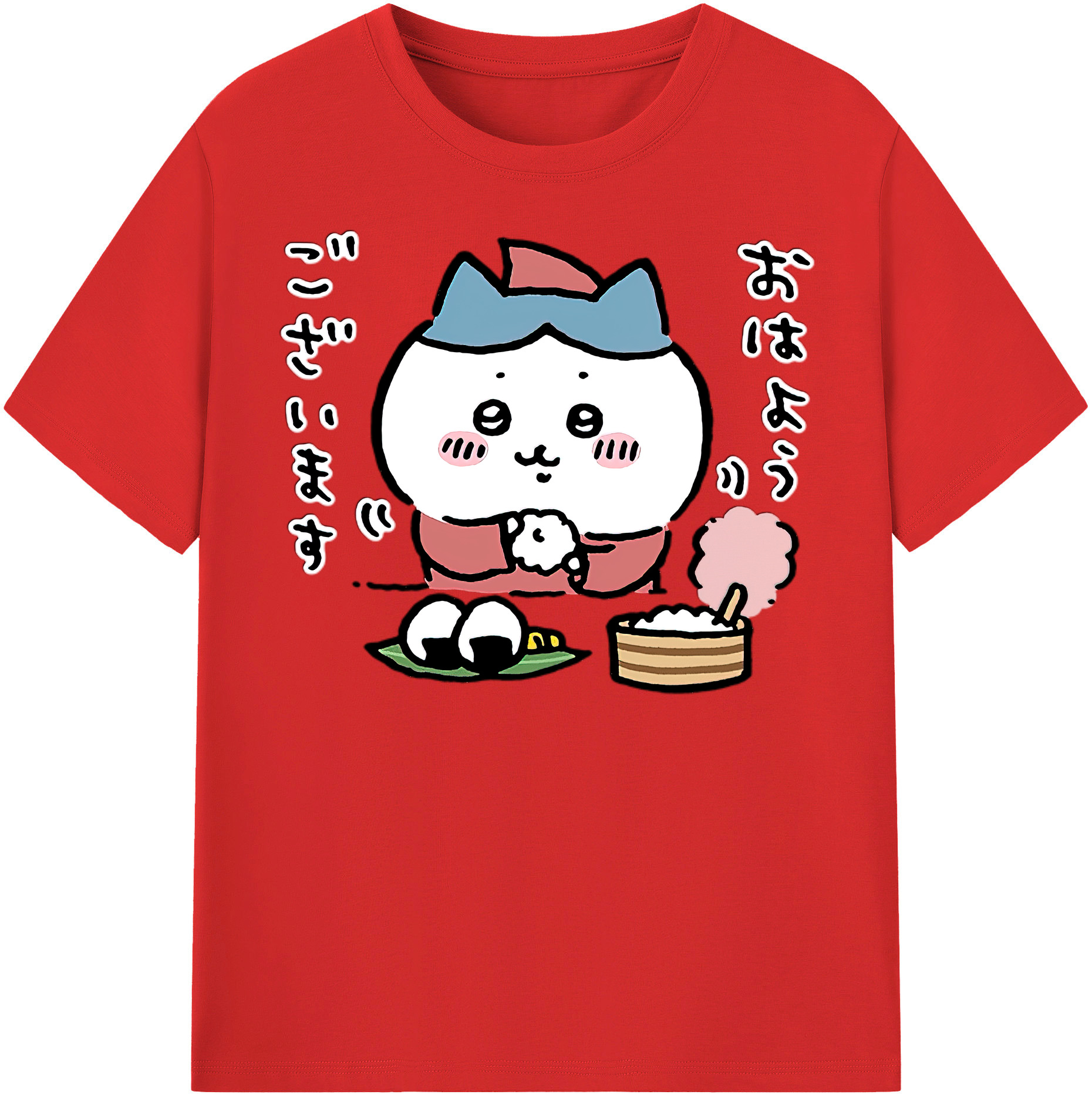 （画像用） ちいかわ ハチワレ Chii-kawa hachiware 綿100％半袖Tシャツ（フロントプリント）